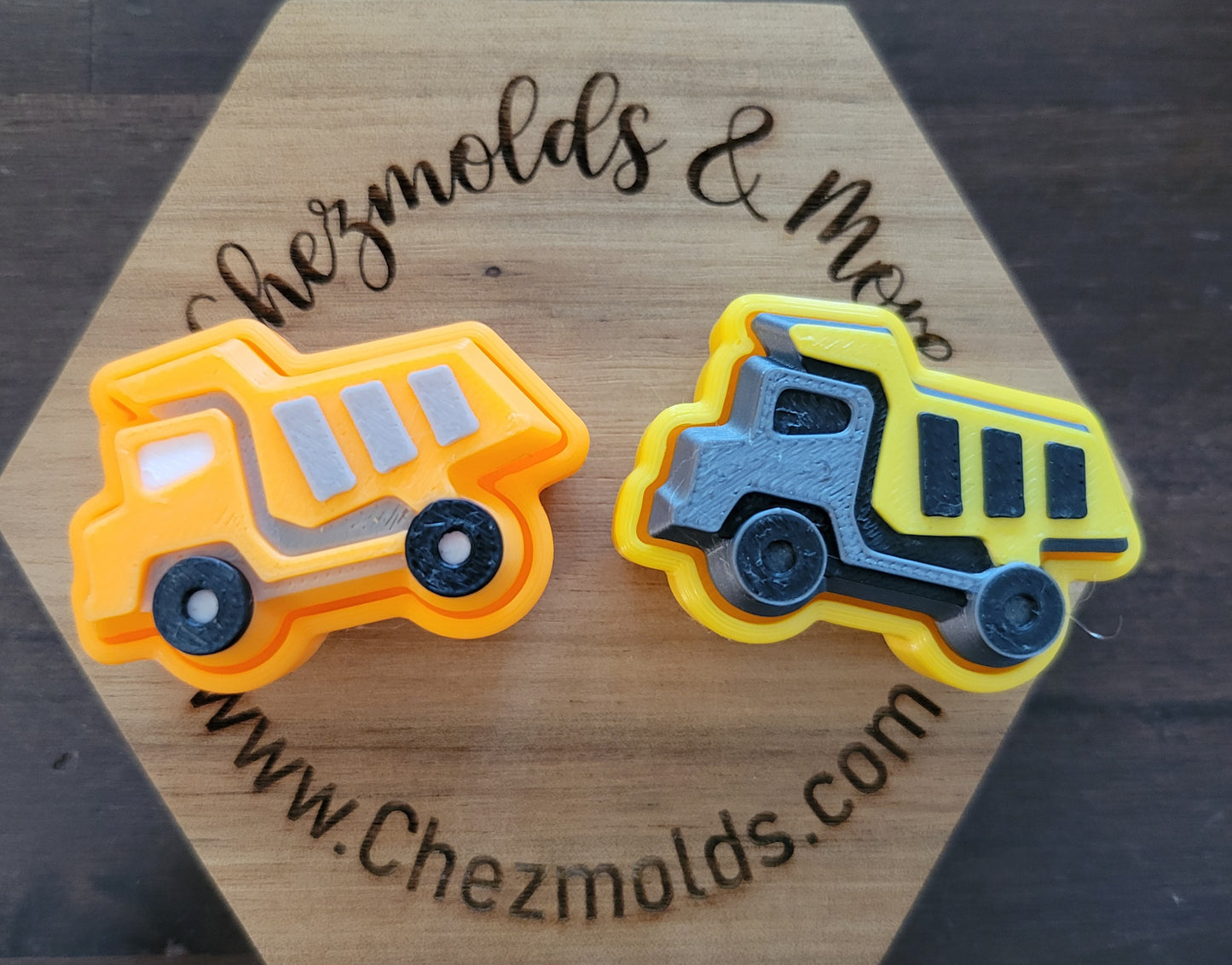 CE 3d printed fidget clicker- with keychain hole -dumptruck