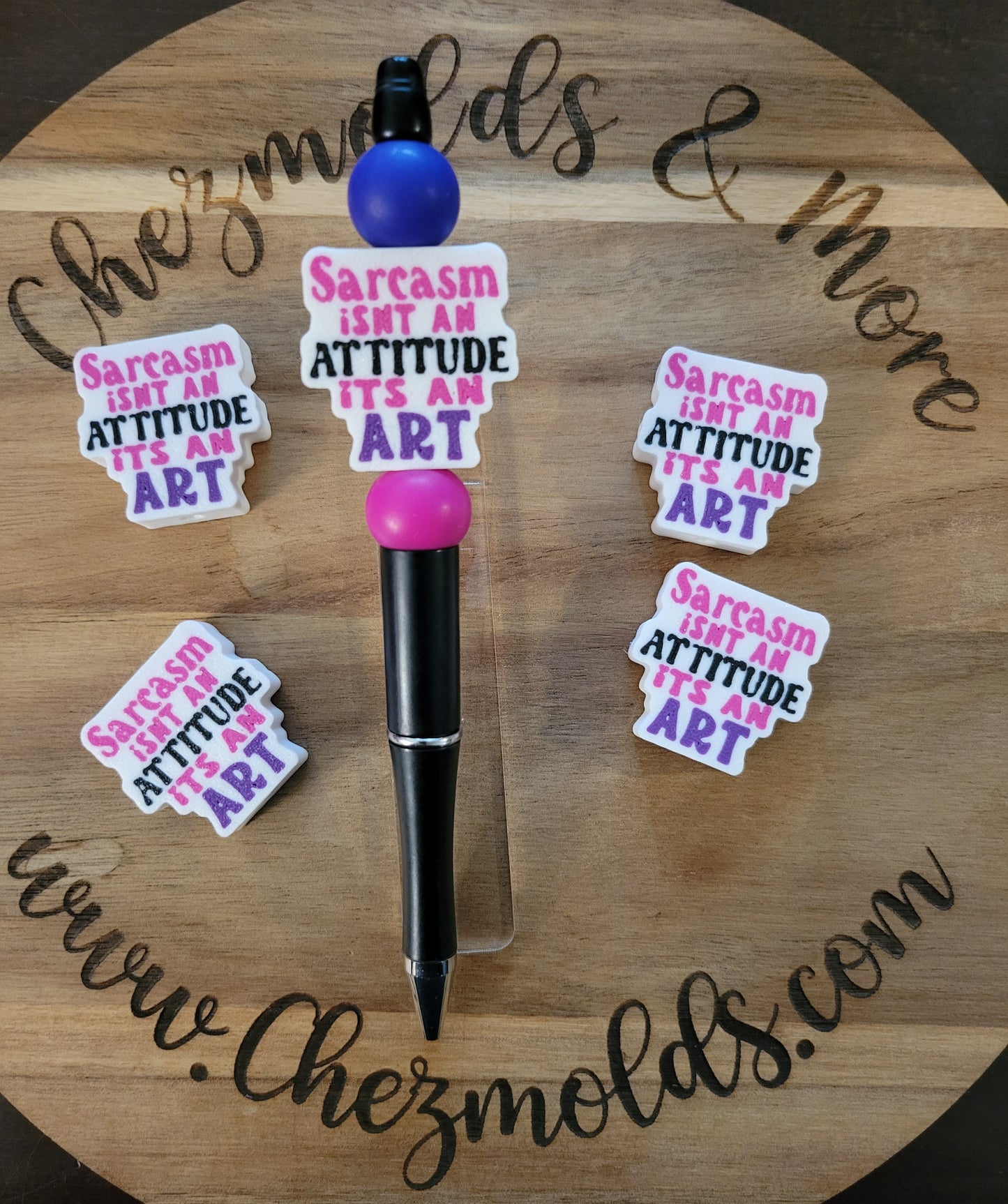 CE 3d printed focal bead-Sarcasm Art