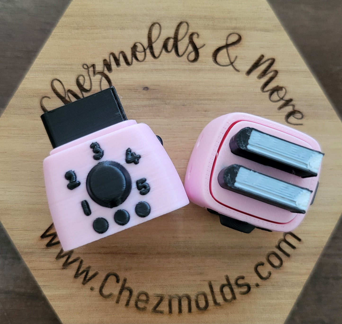 CE 3d printed fidget clicker- with keychain hole -3d toaster with books