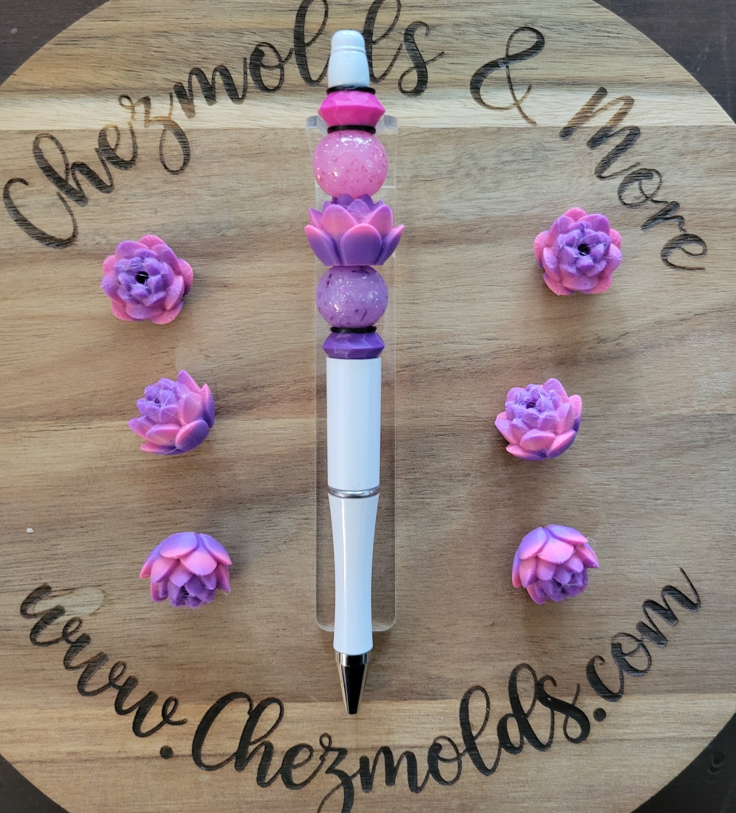 CE 3d printed focal Bead- lotus flower