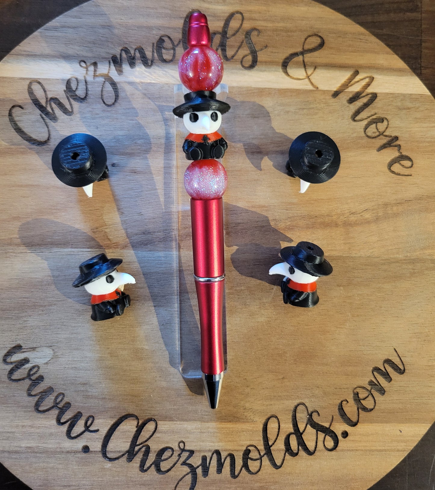 CE 3d printed focal Bead- Chibi plague Dctr