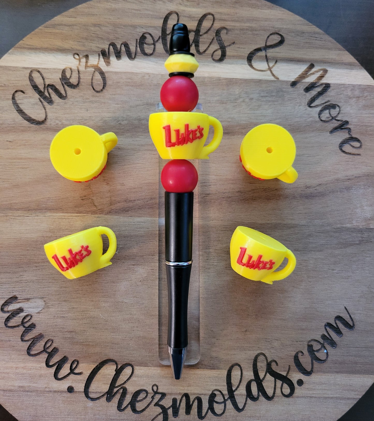 CE 3d printed focal Bead-3d Lukes mug