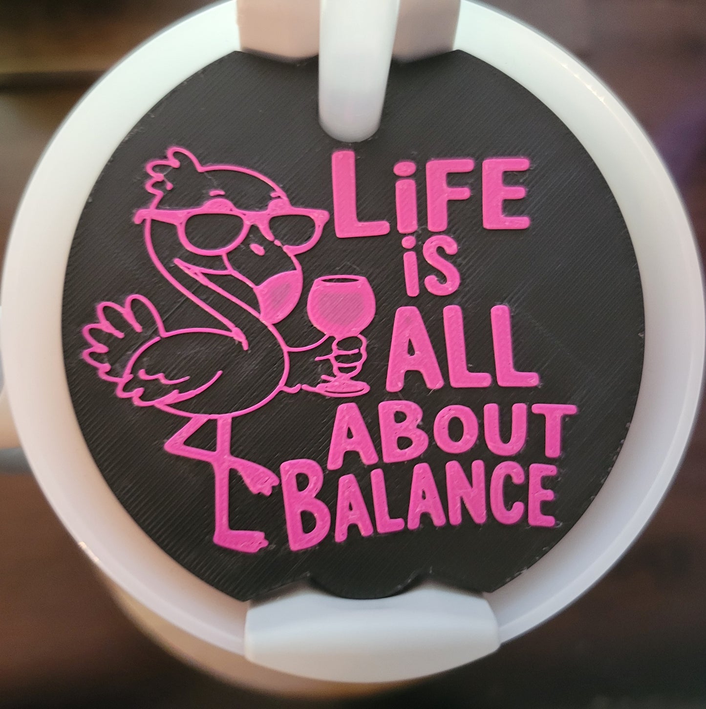 CE 3d printed 40oz topper plate- lifes all about balance