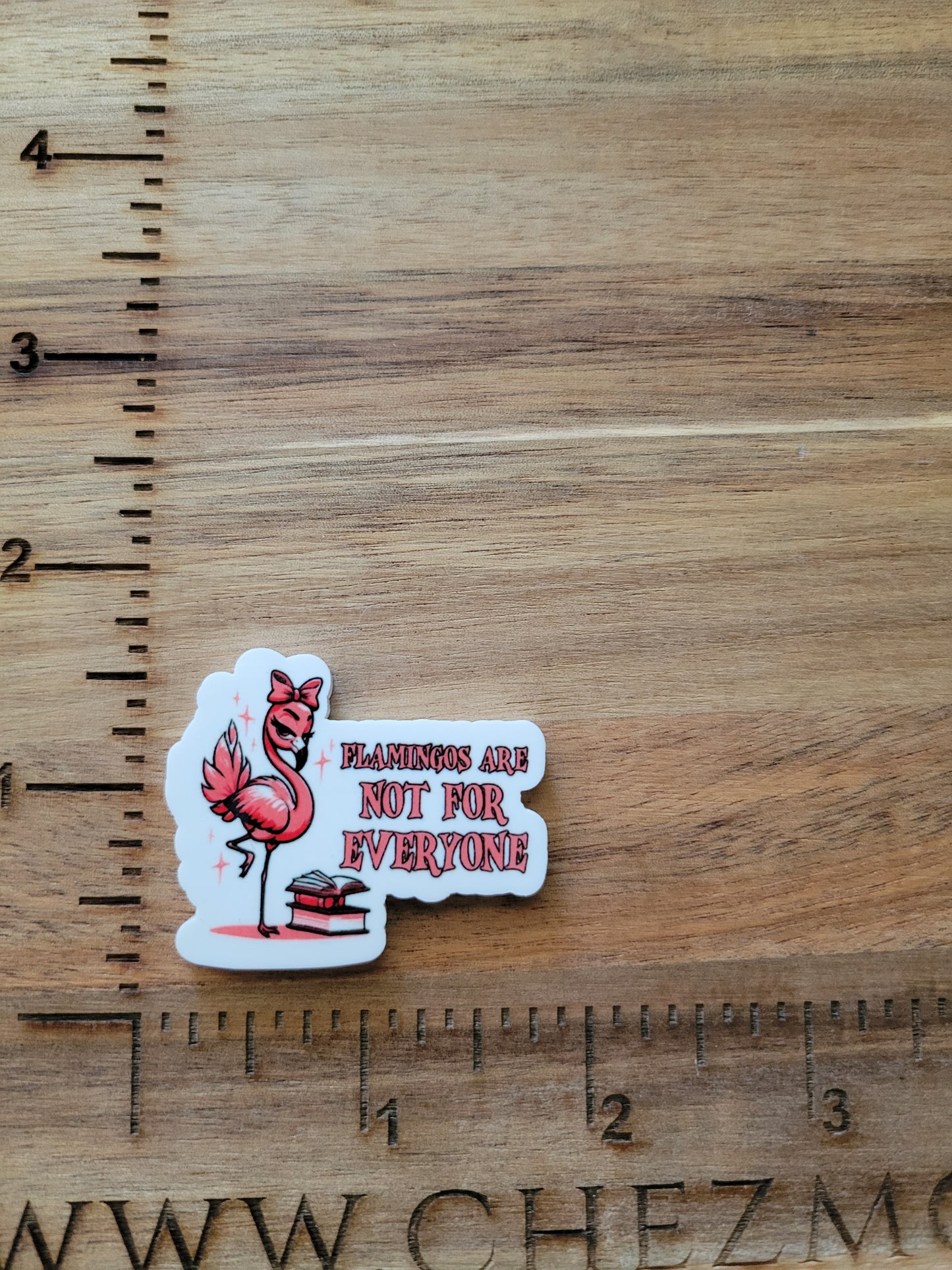 uv printed acrylic flatback-flamingo- not for everyone