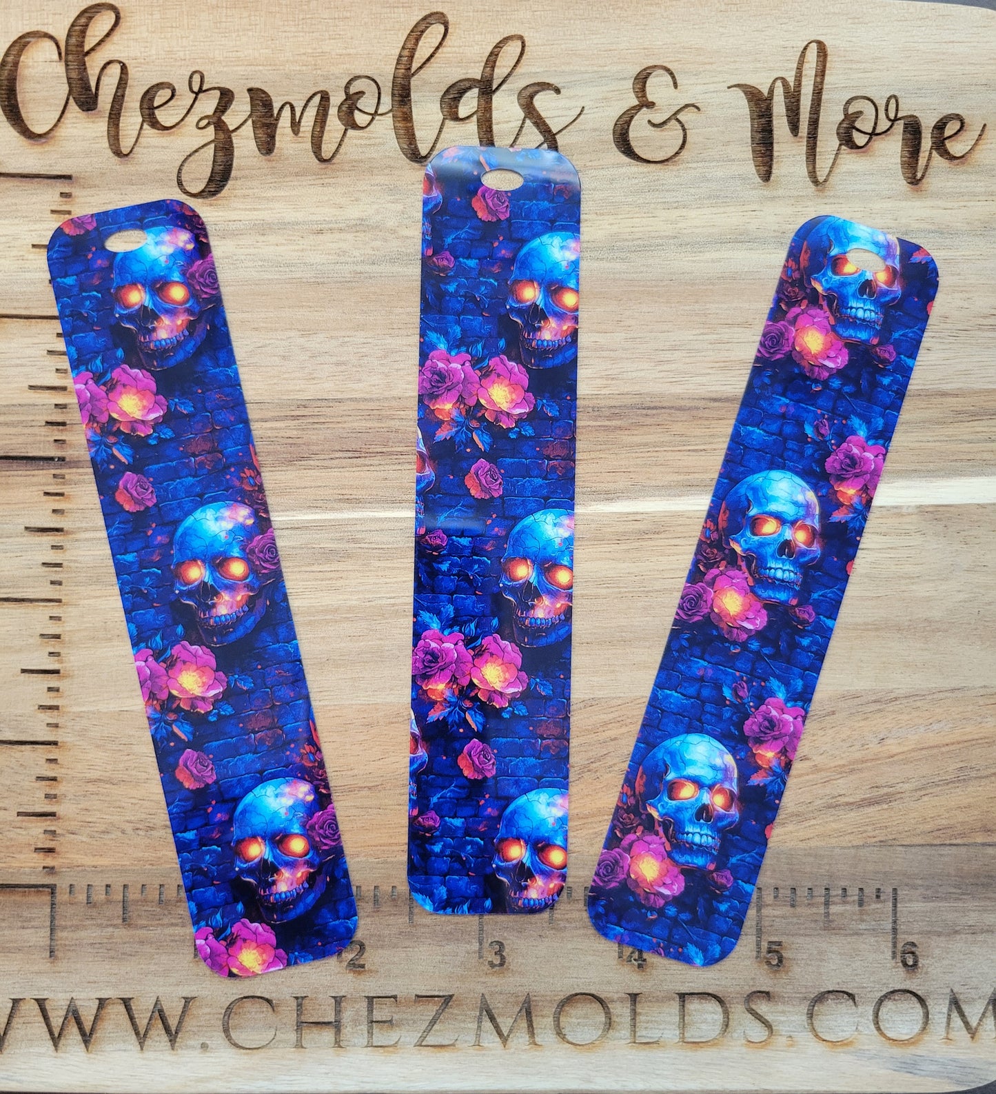 FLEX Beadable bookmarks-skulls