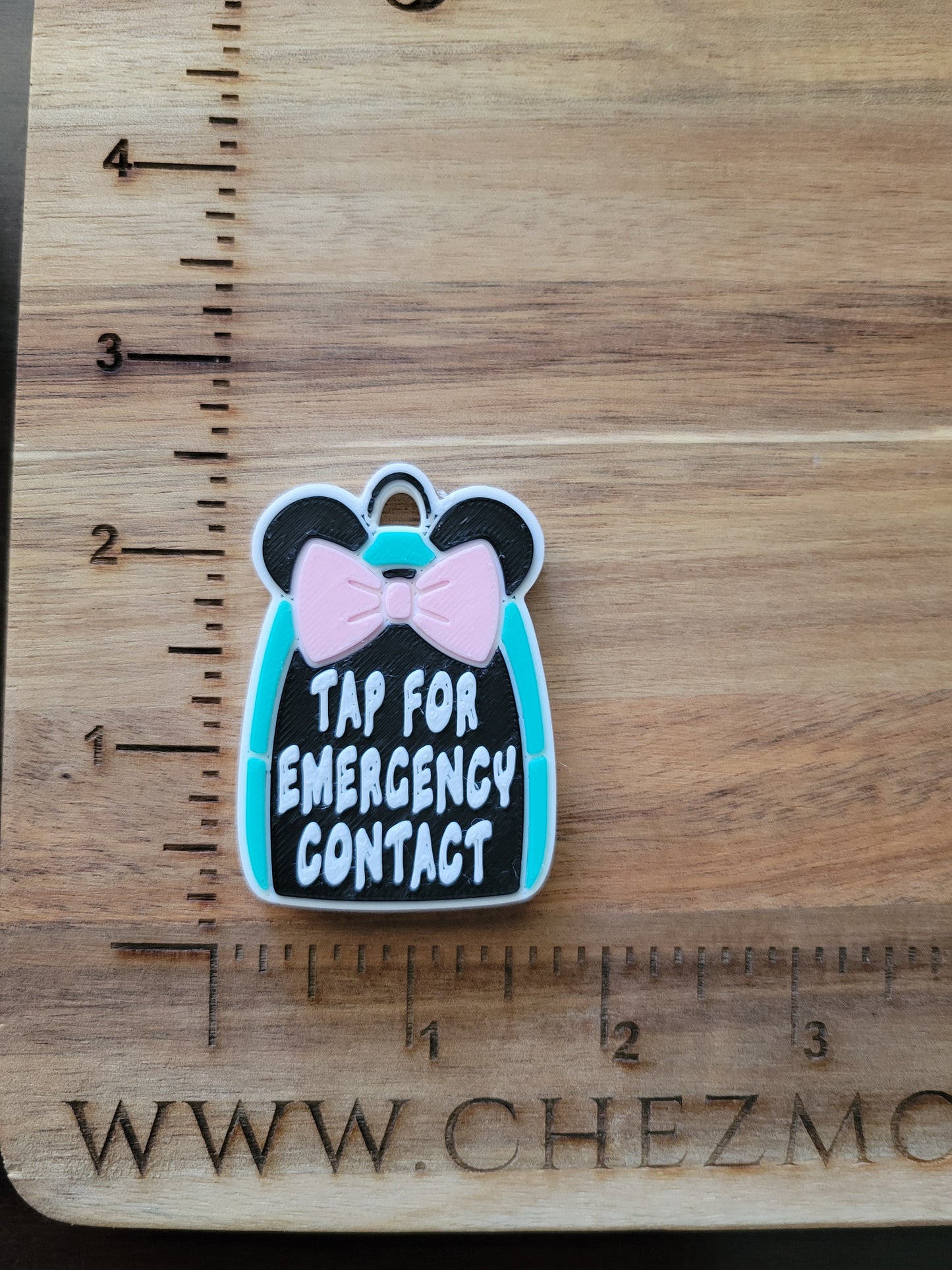 Beadable 3d printed - NFC Bag tag