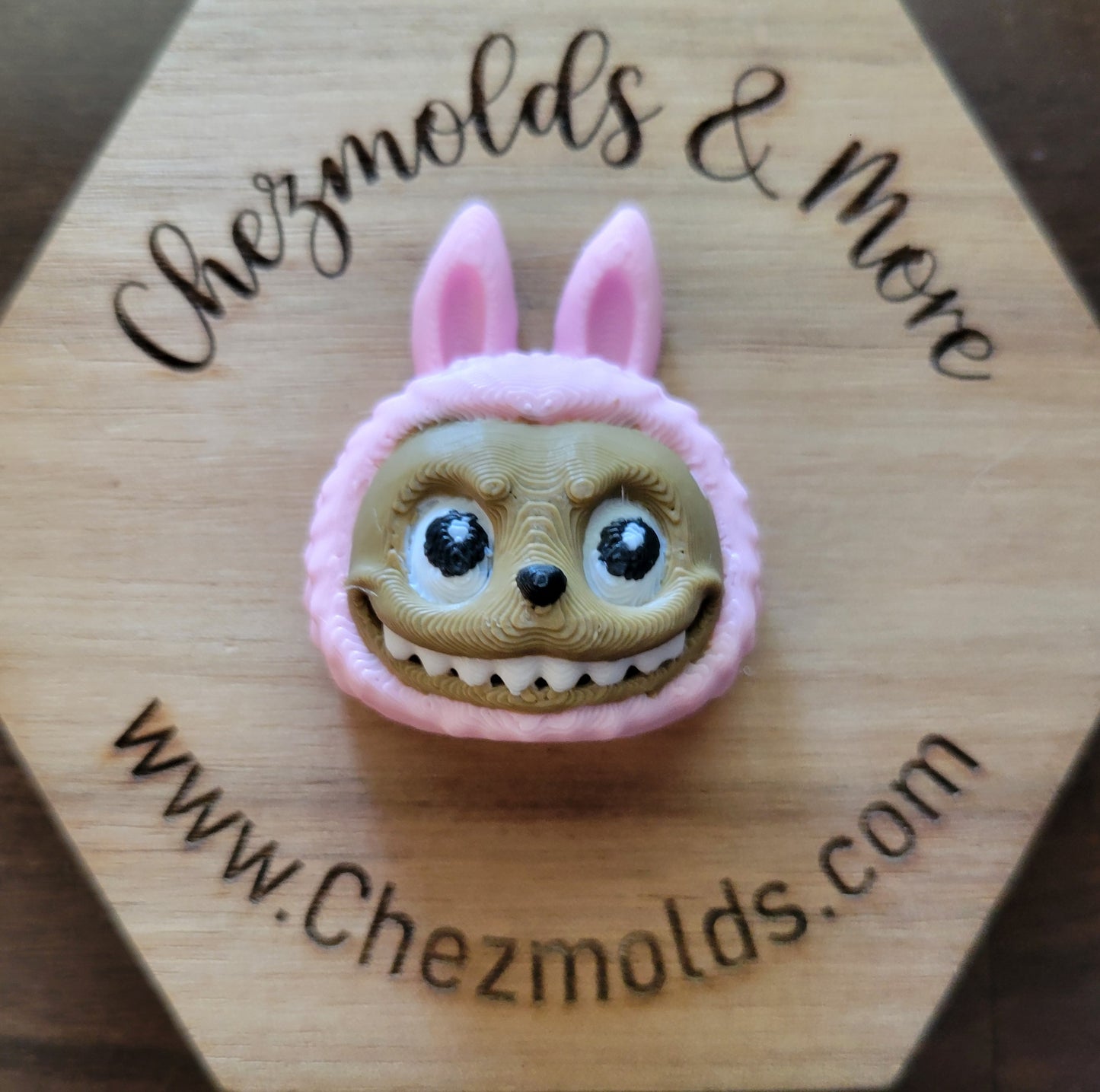 3d printed 3D flatback-pink bubu head