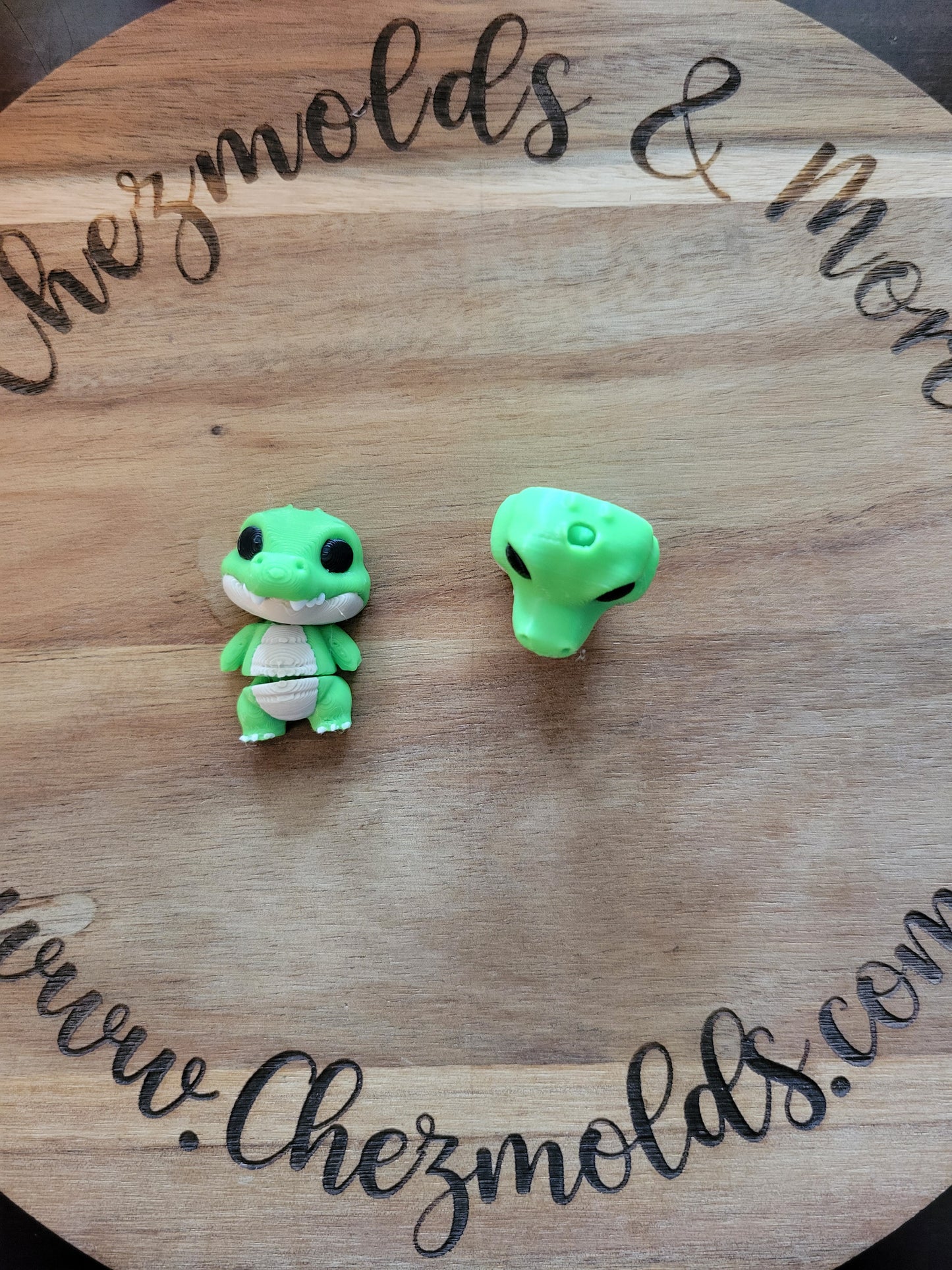 Beadable 3d printed -flexy mini croc