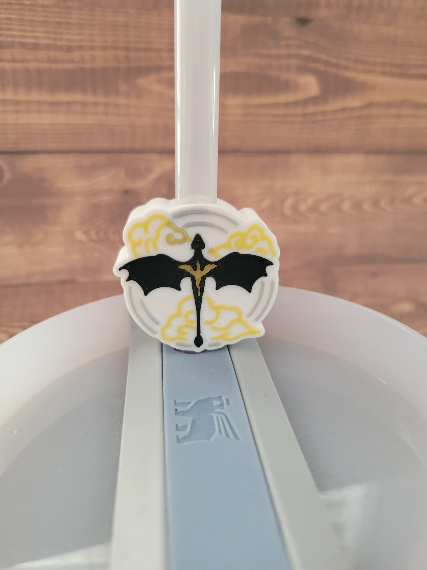 CE 3d printed straw topper- dragon in clouds