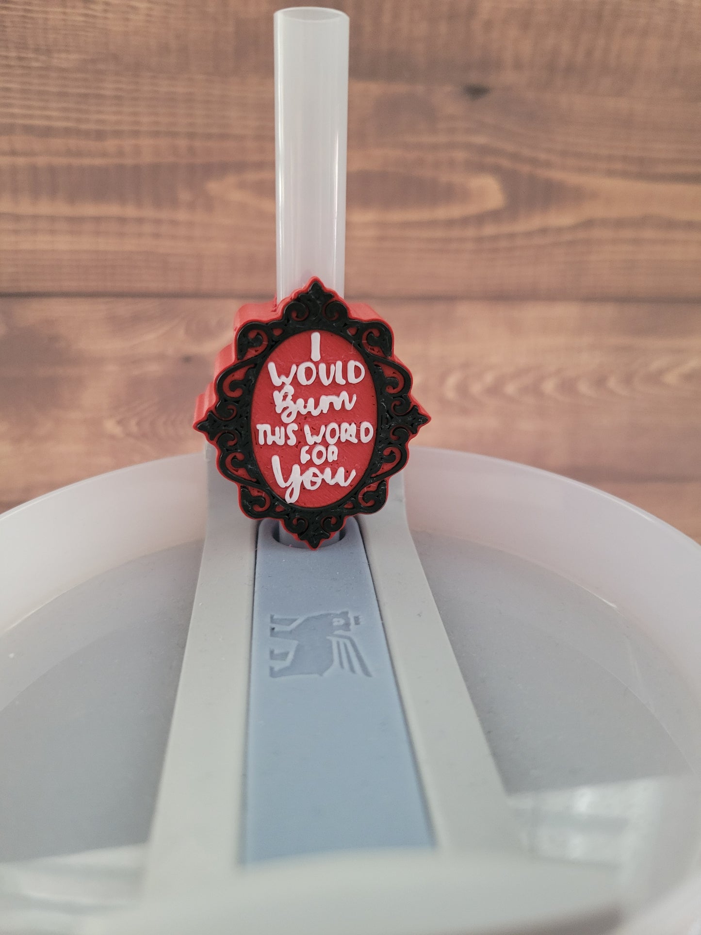 CE 3d printed straw topper- burn this world