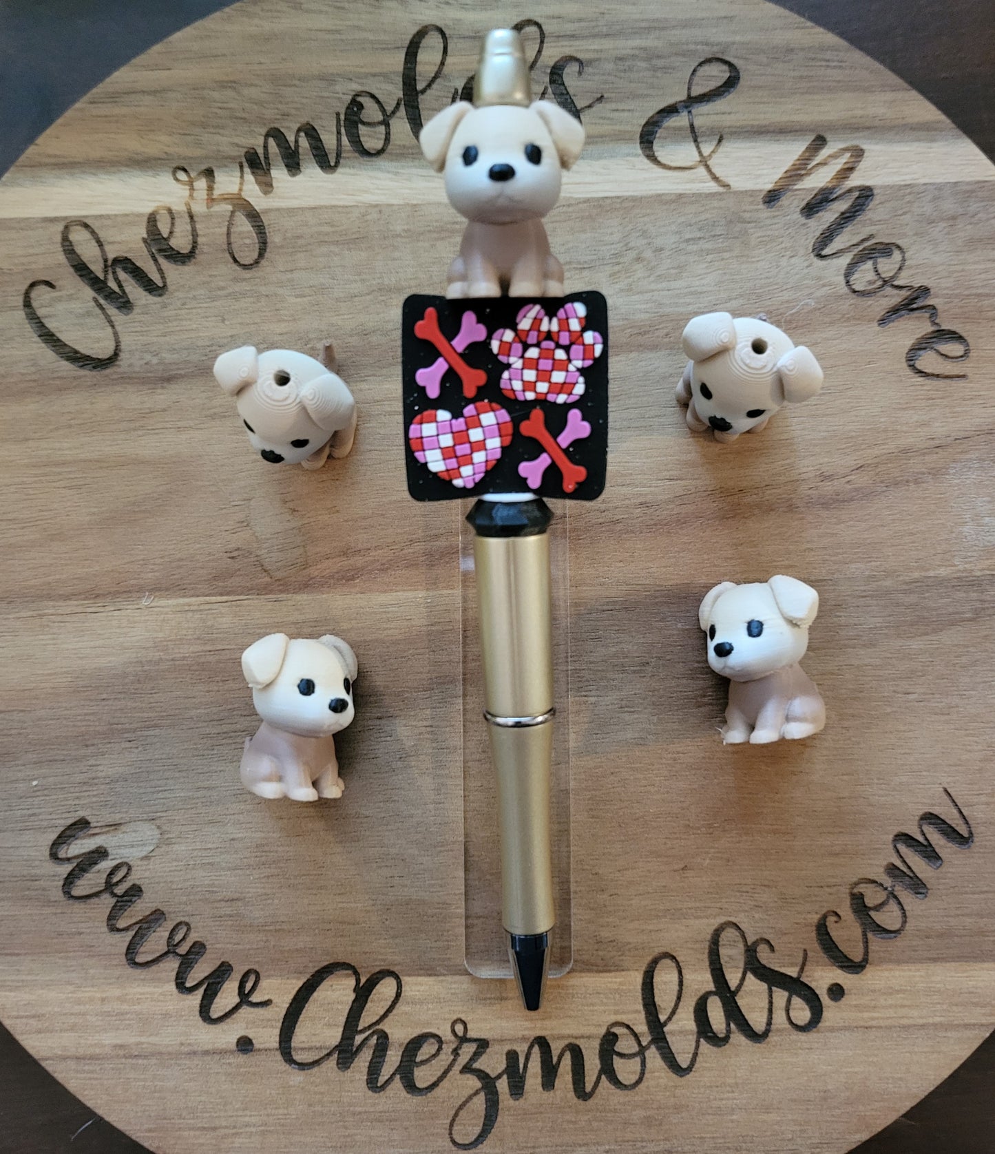 CE 3d printed focal Bead-cutie 3d puppers