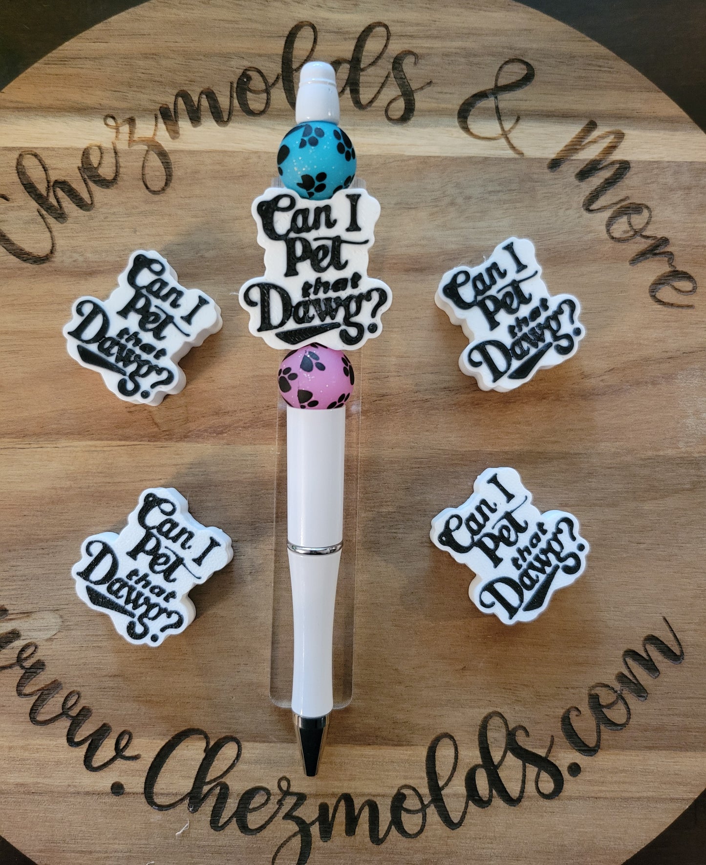 CE 3d printed focal Bead-can I pet that Dawg??