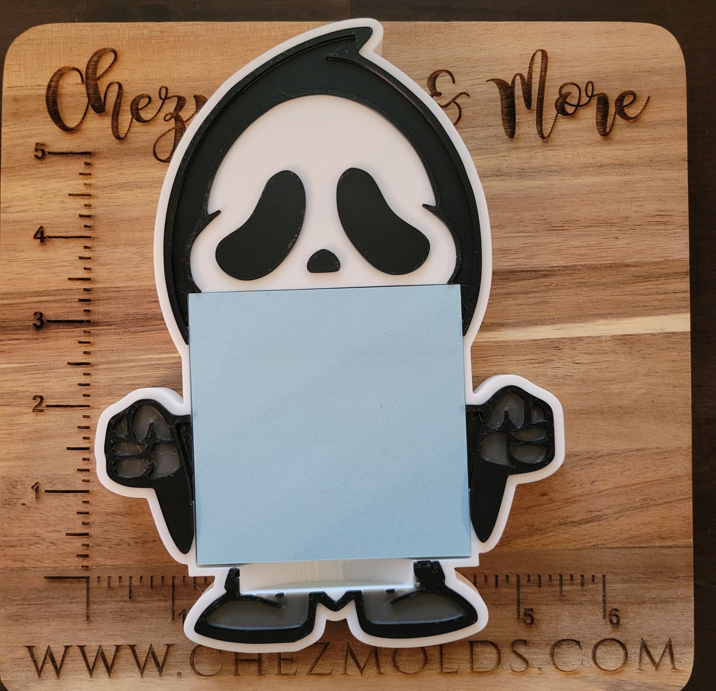 CE 3d printed post it note holder- scream ghost