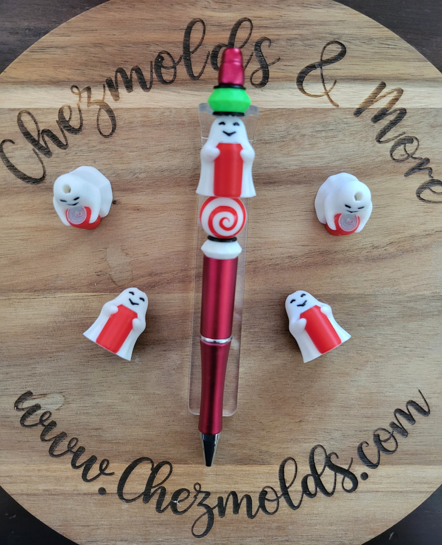 CE 3d printed focal Bead-Soda ghost