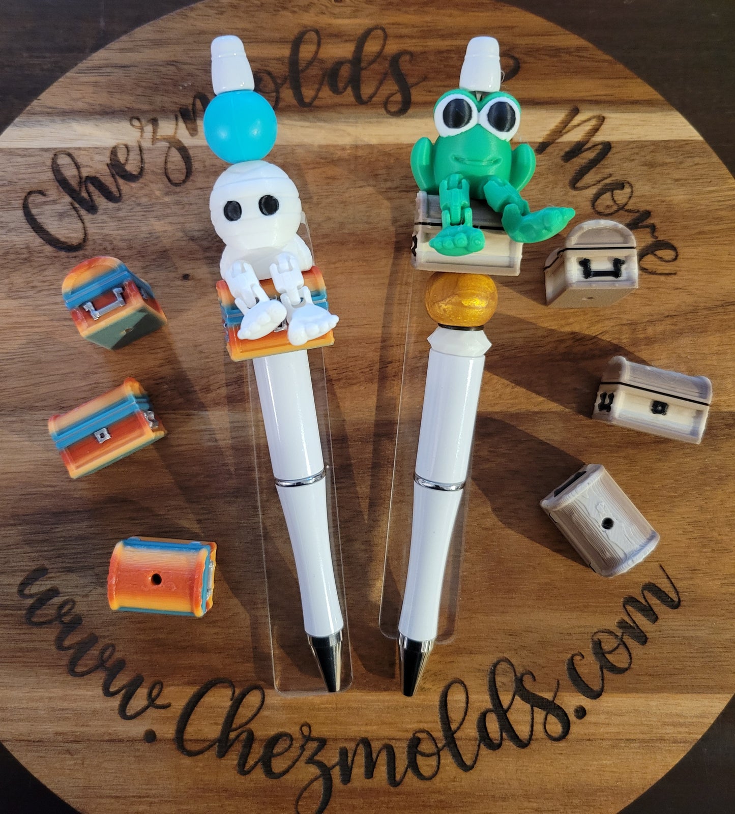 CE 3d printed focal Bead-treasure chest