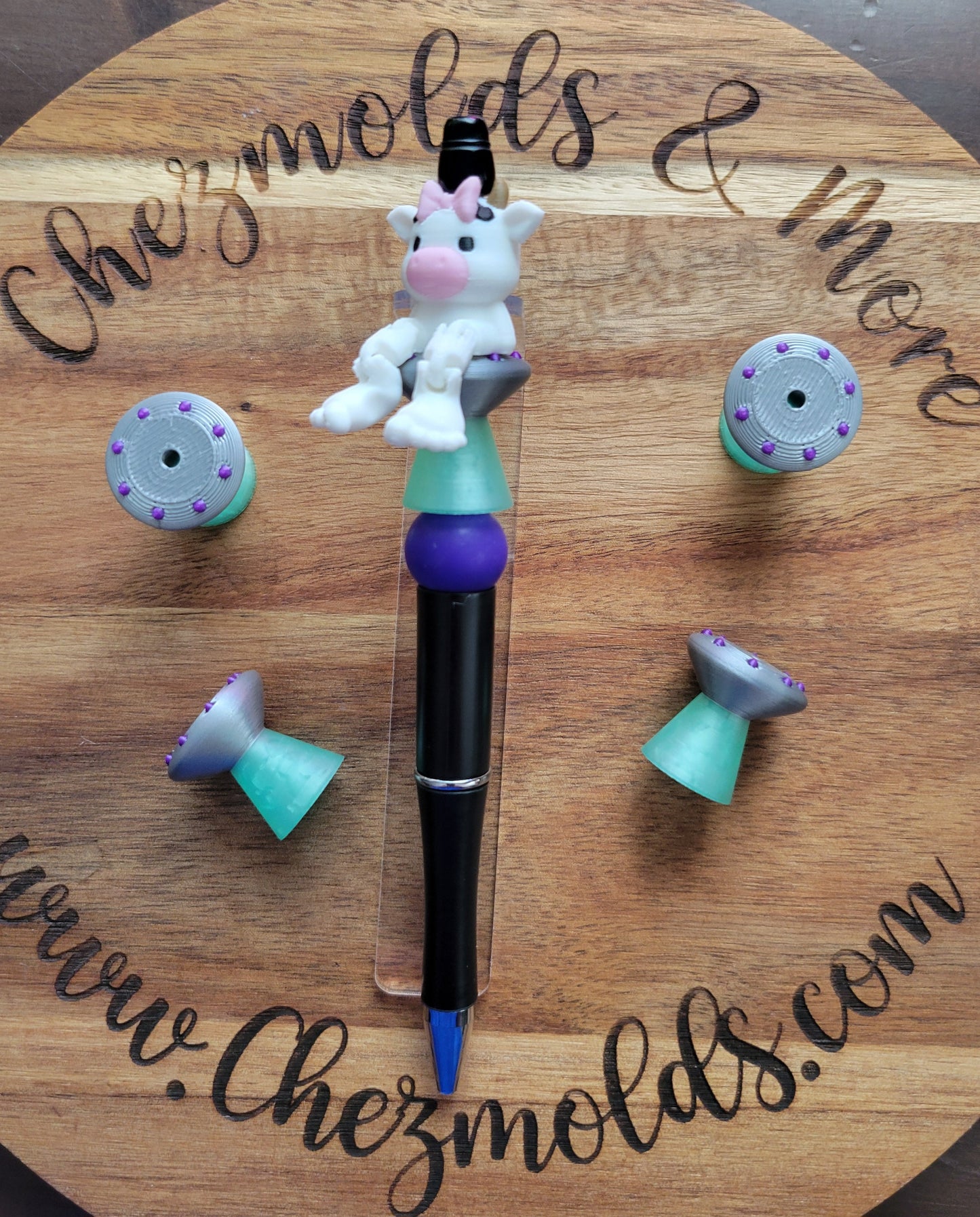 CE 3d printed focal Bead-spaceship with beam