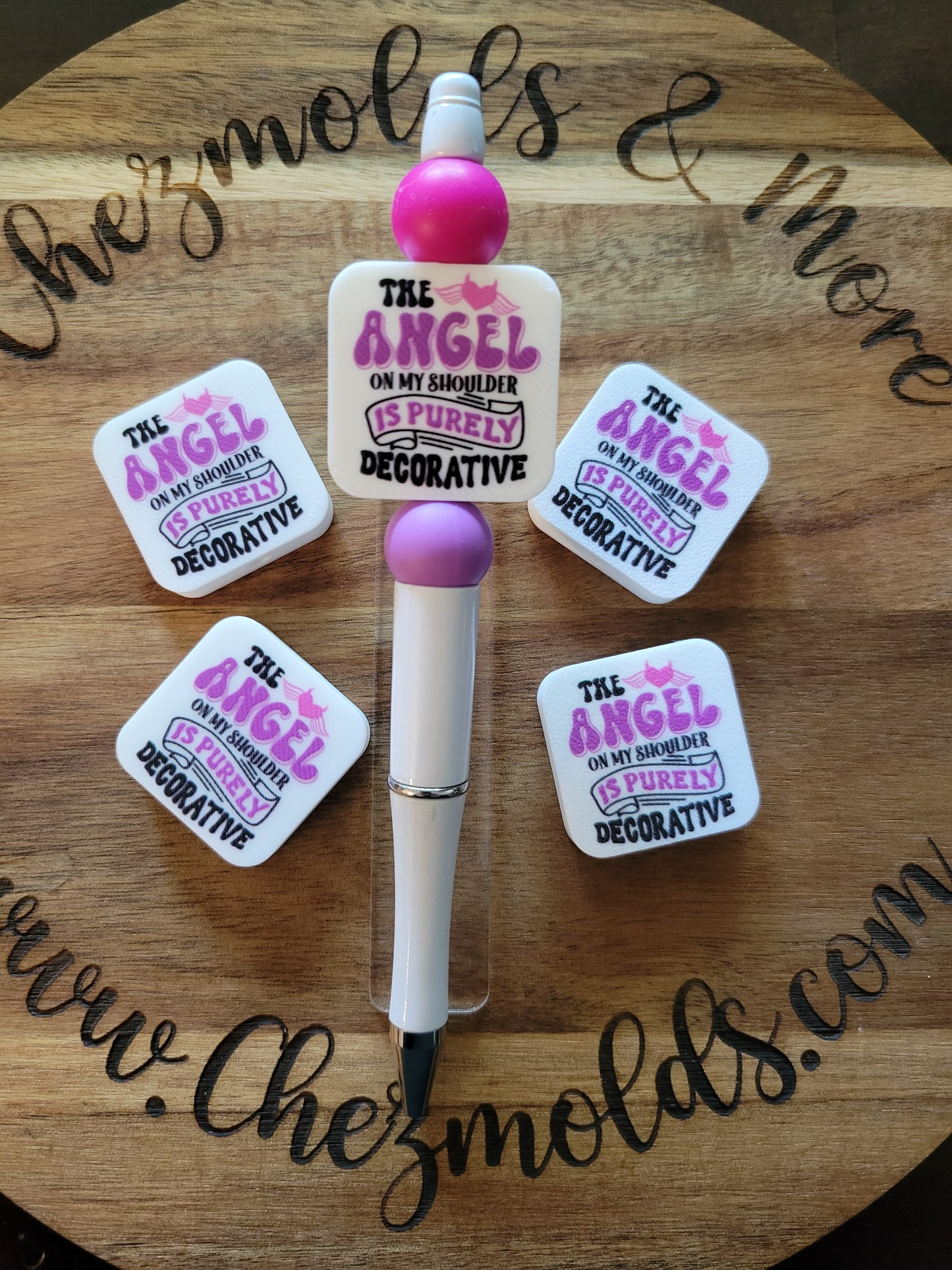 CE 3d printed focal Bead-the angel on my shoulder