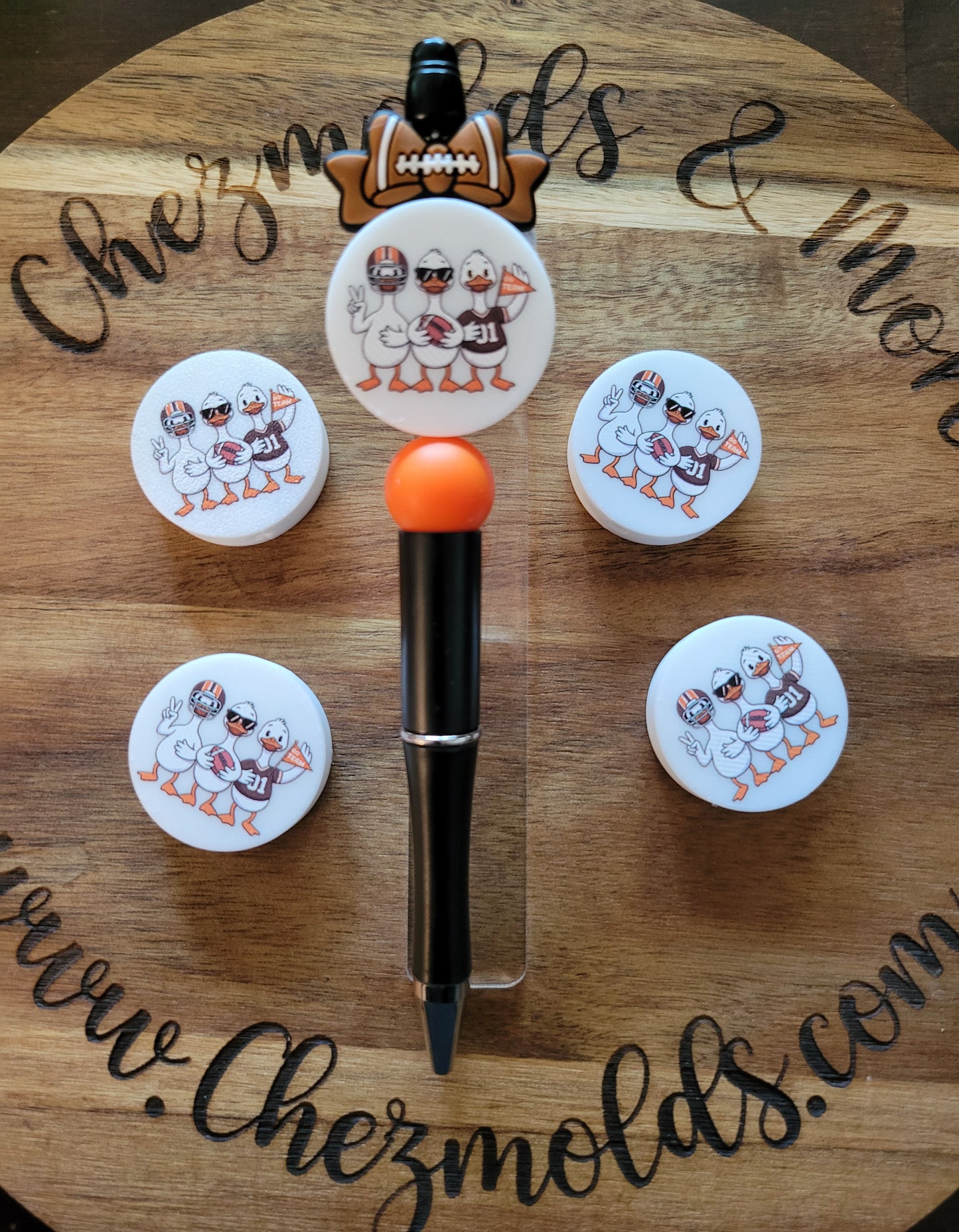 CE 3d printed focal Bead-goose football