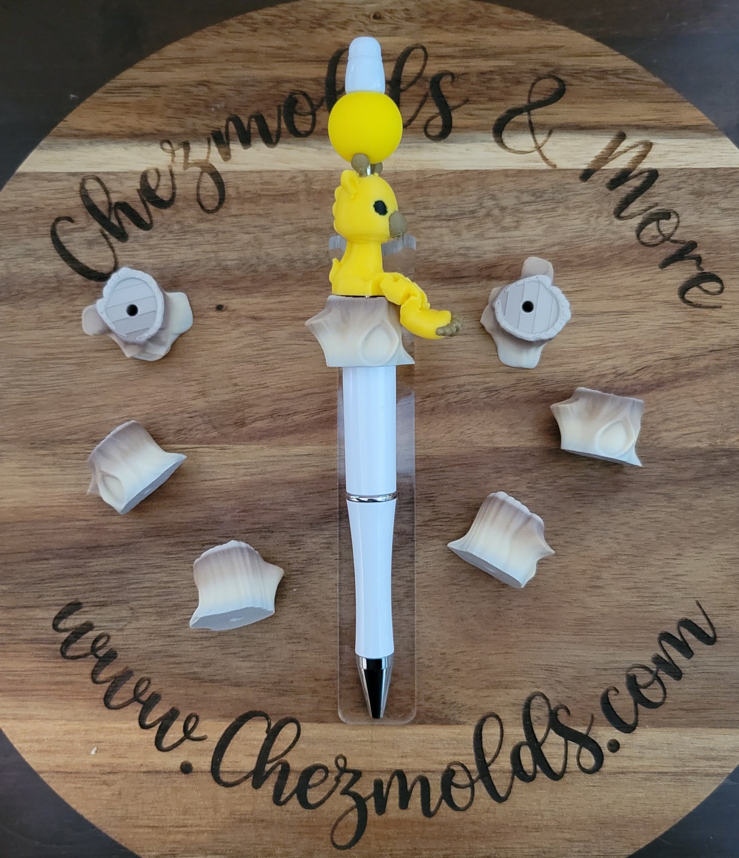 CE 3d printed focal Bead - tree stump