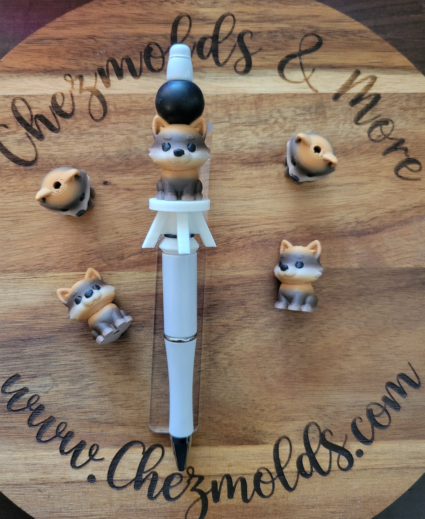 CE 3d printed focal Bead -Cutie fox