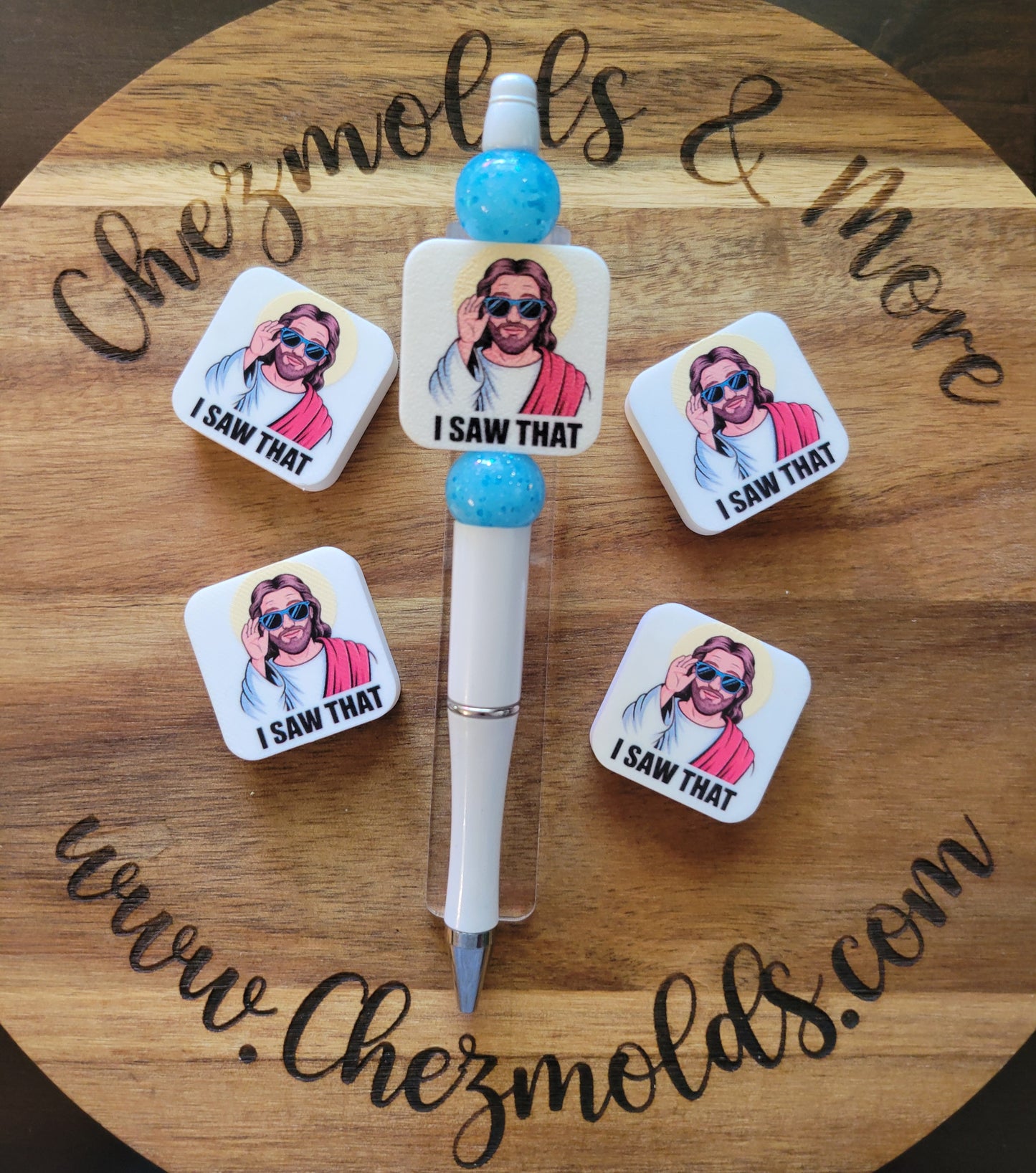 CE 3d printed focal Bead-Jesus- I saw that