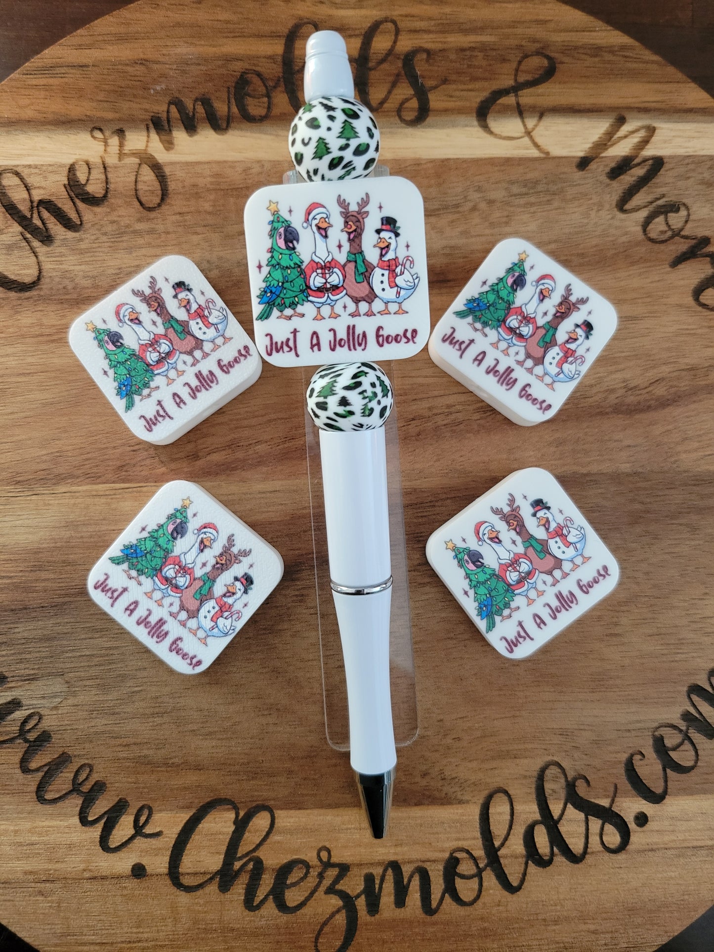 CE 3d printed focal Bead- jolly goose