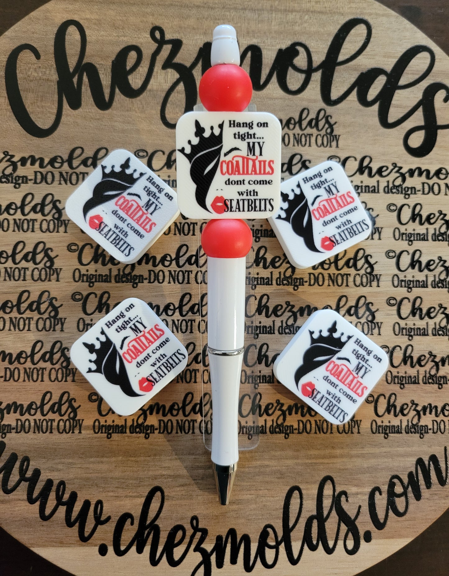 CE 3d printed focal Bead-No seatbelts - coattails