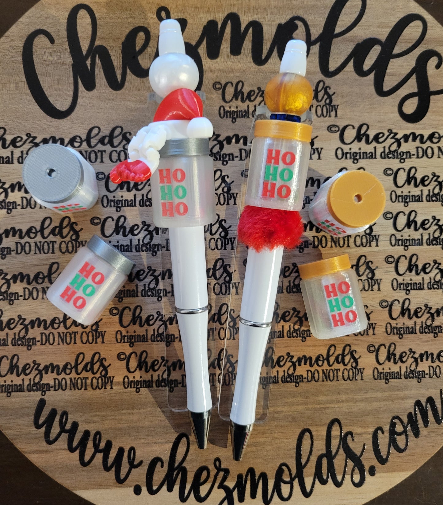 CE 3d printed focal Bead-HoHoHo Jar shaker