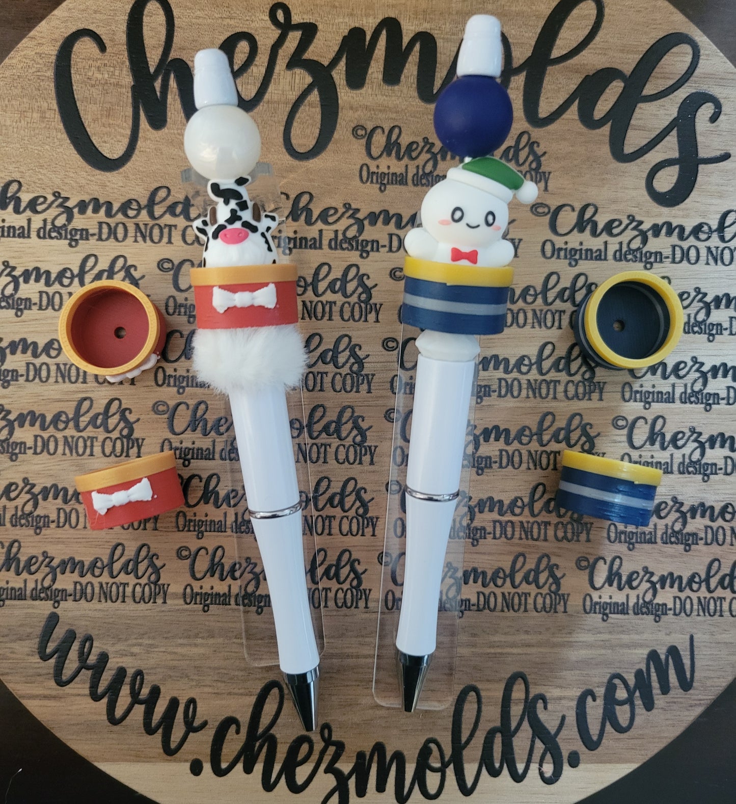 CE 3d printed focal Bead-round presents - hollow