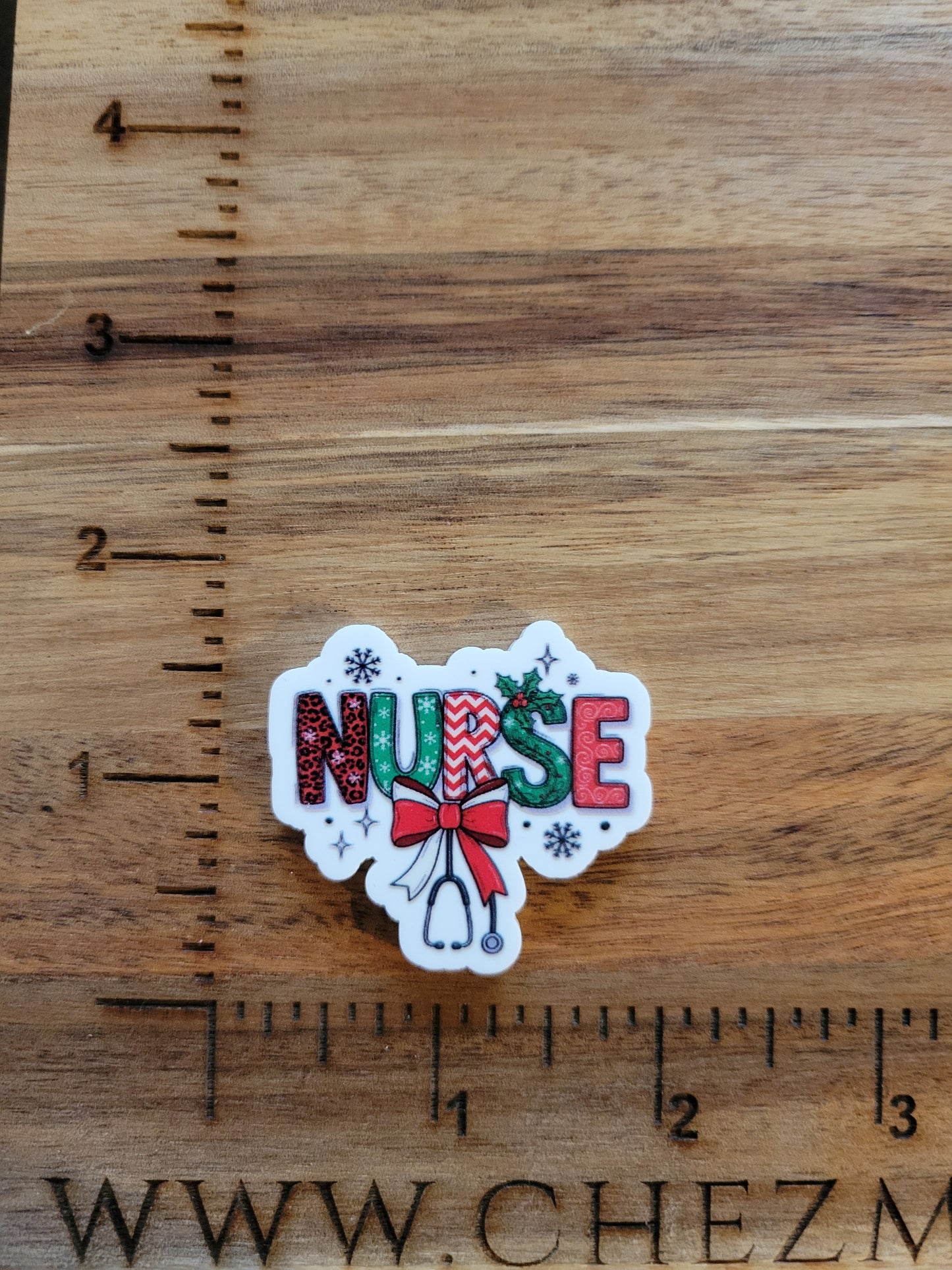 uv printed acrylic flatback-Nurse with stet- christmas