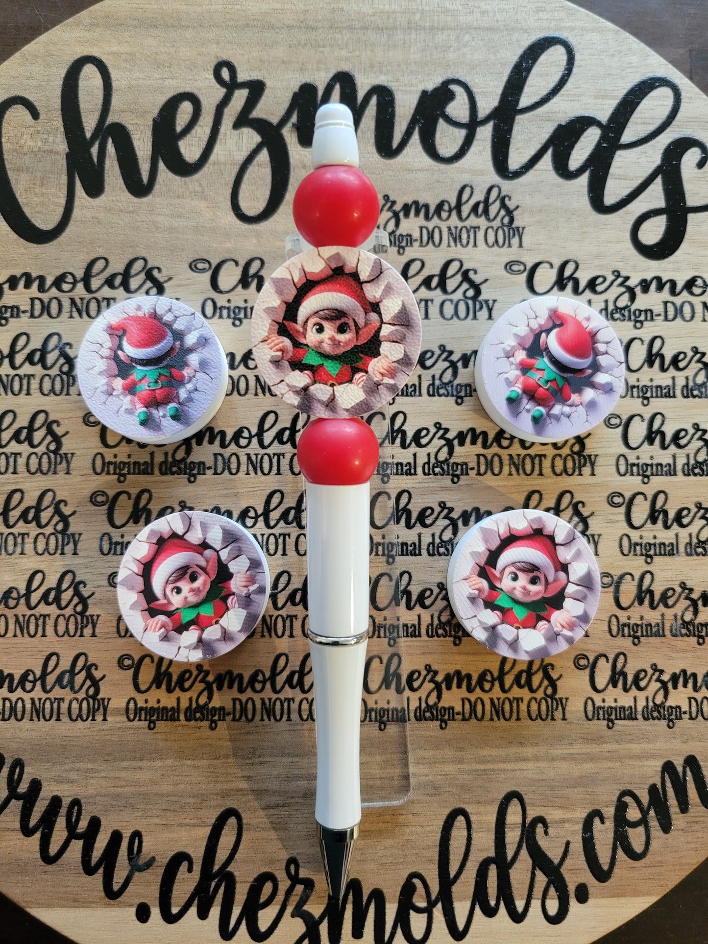 CE 3d printed focal Bead-elf- double sided