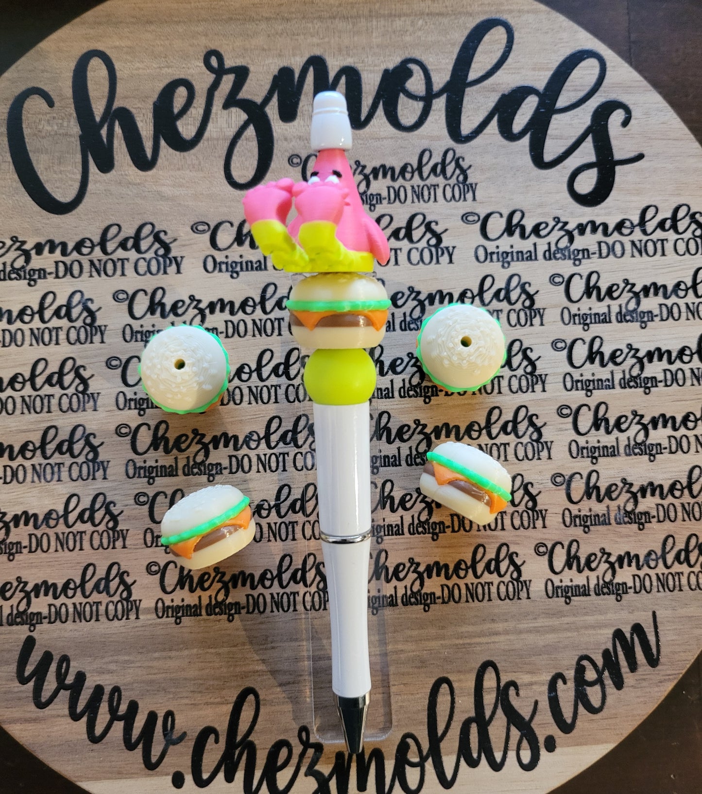 CE 3d printed focal Bead-krabby patty