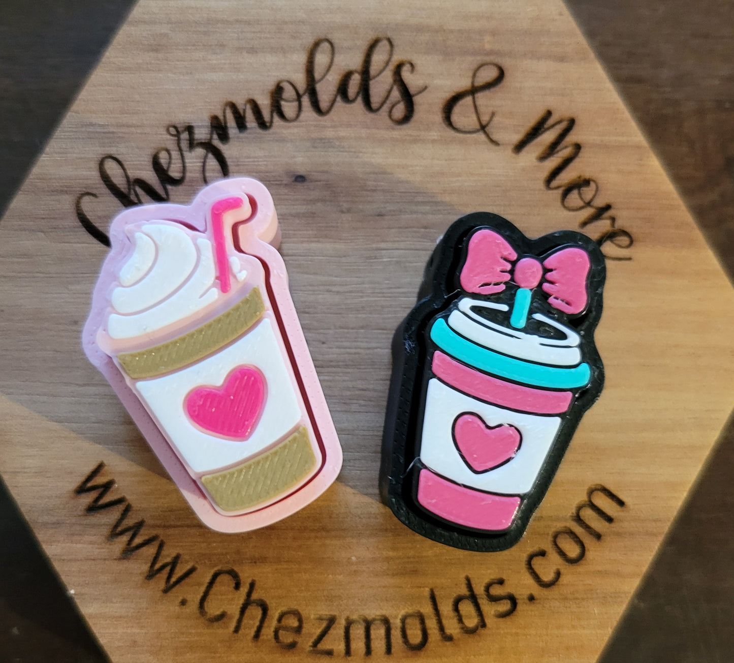 CE 3d printed fidget clicker- with keychain hole -love coffees