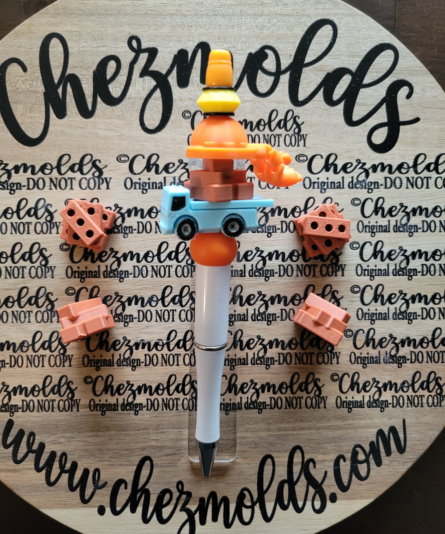 CE 3d printed focal bead-brick stack