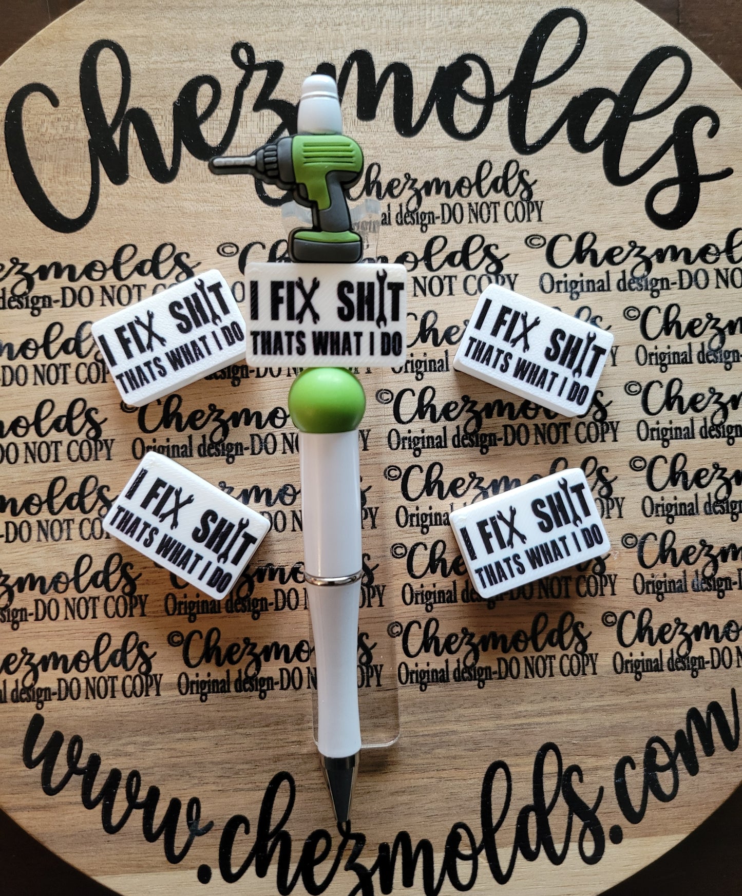 CE 3d printed focal bead- I Fix Sh*t thats what i do