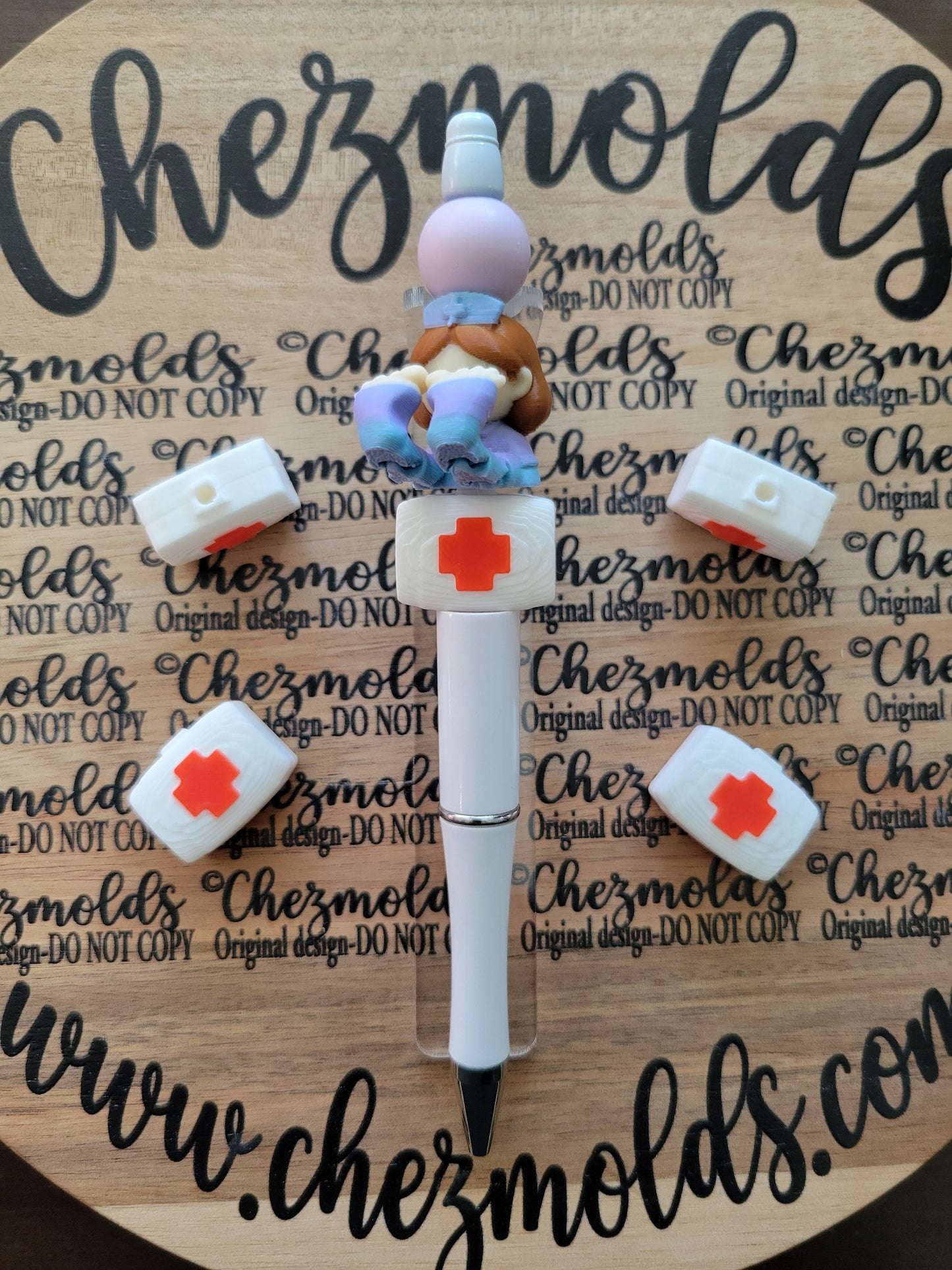 CE 3d printed focal Bead-nurse bag