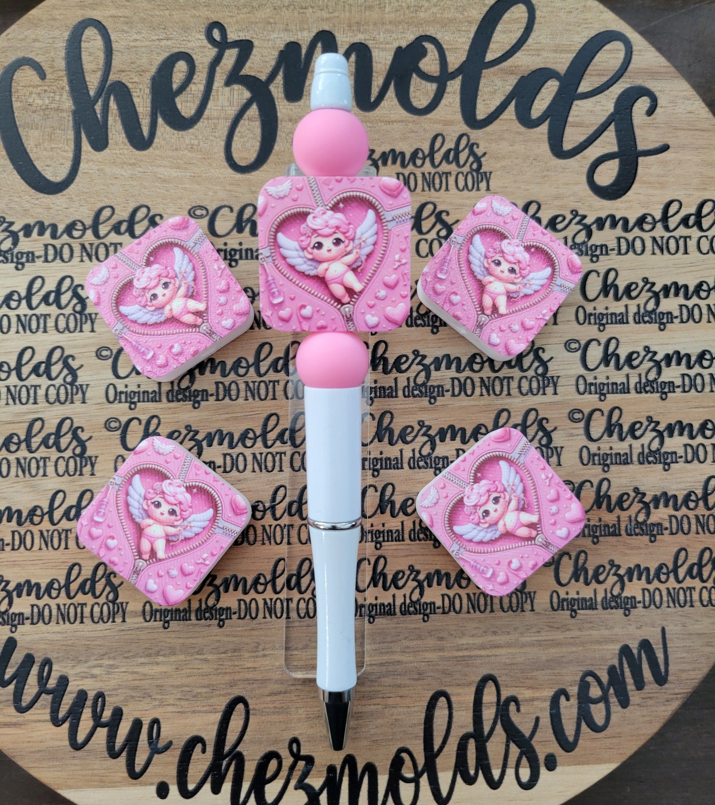 CE 3d printed focal Bead- cupid baby