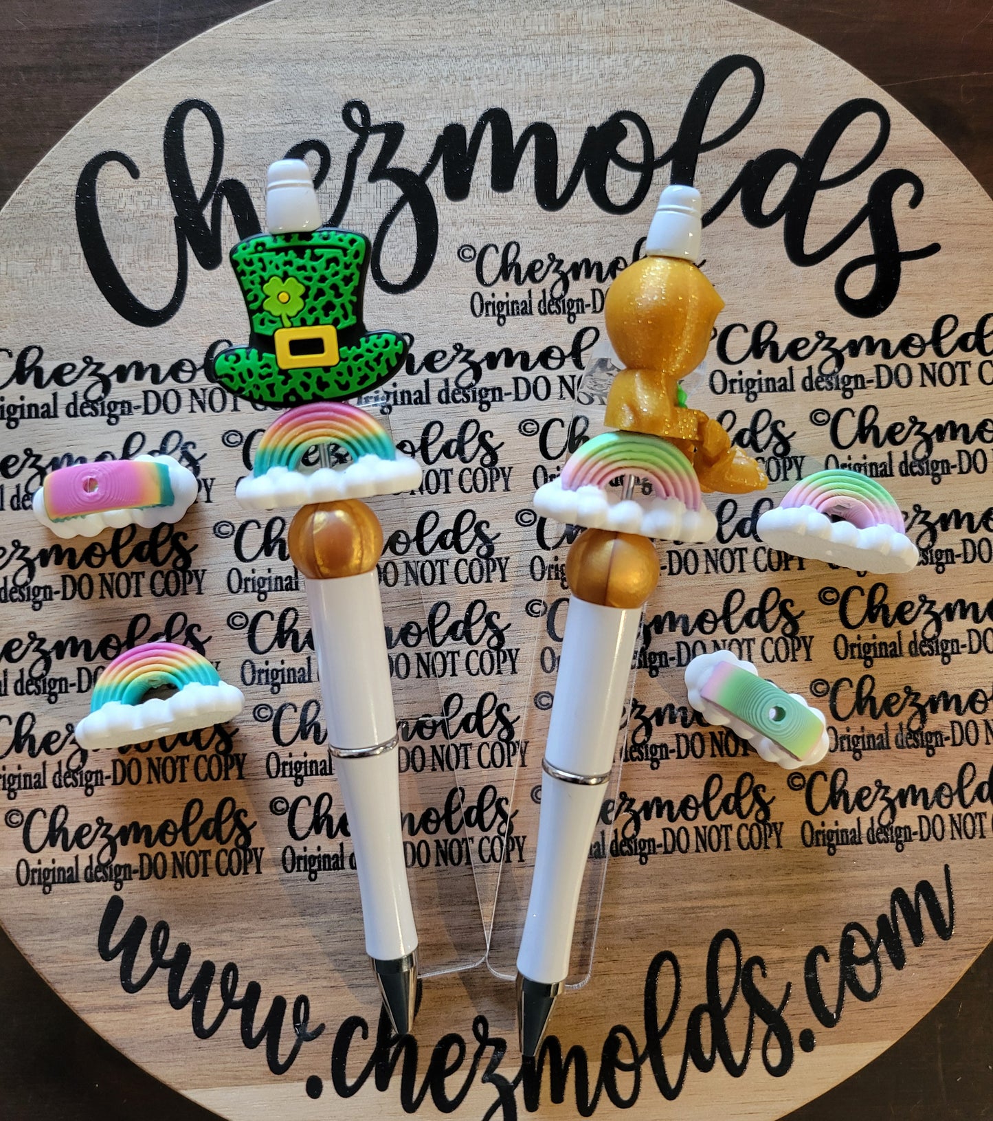 CE 3d printed focal Bead- 3D rainbow