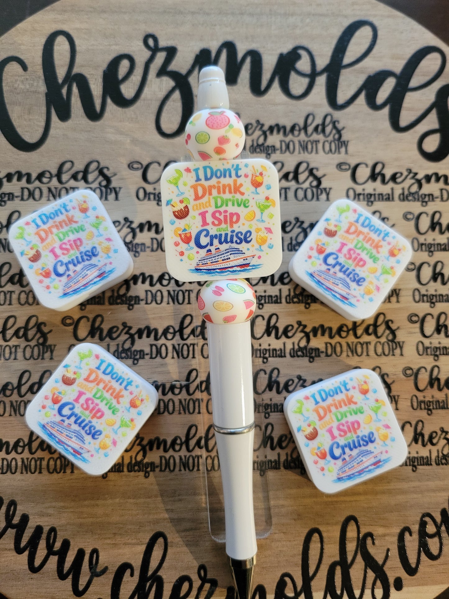 CE 3d printed focal Bead- Cruise-sip n cruise- CG exclusive design