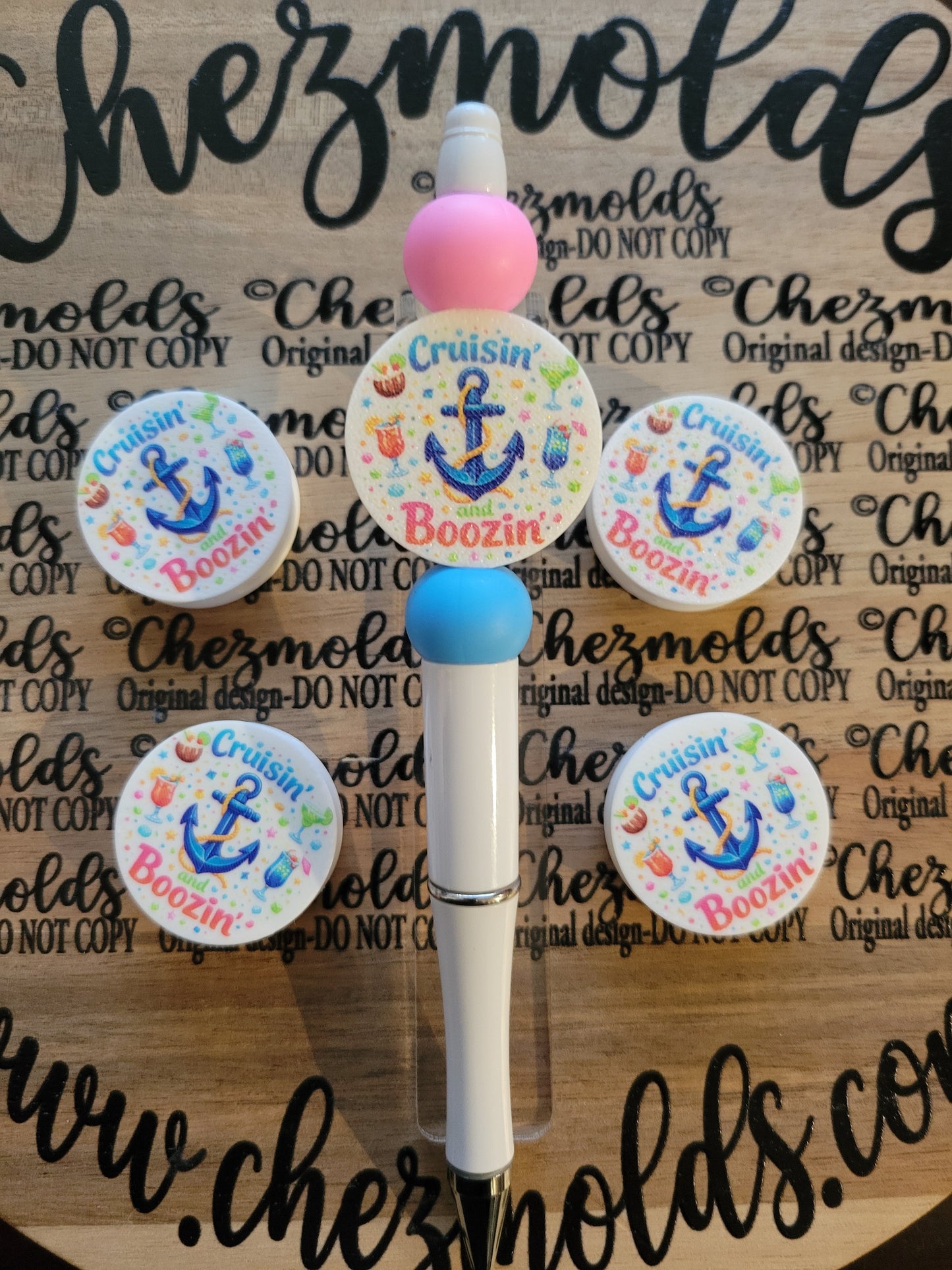 CE 3d printed focal Bead- Cruise-Crusin n boozin - CG exclusive design