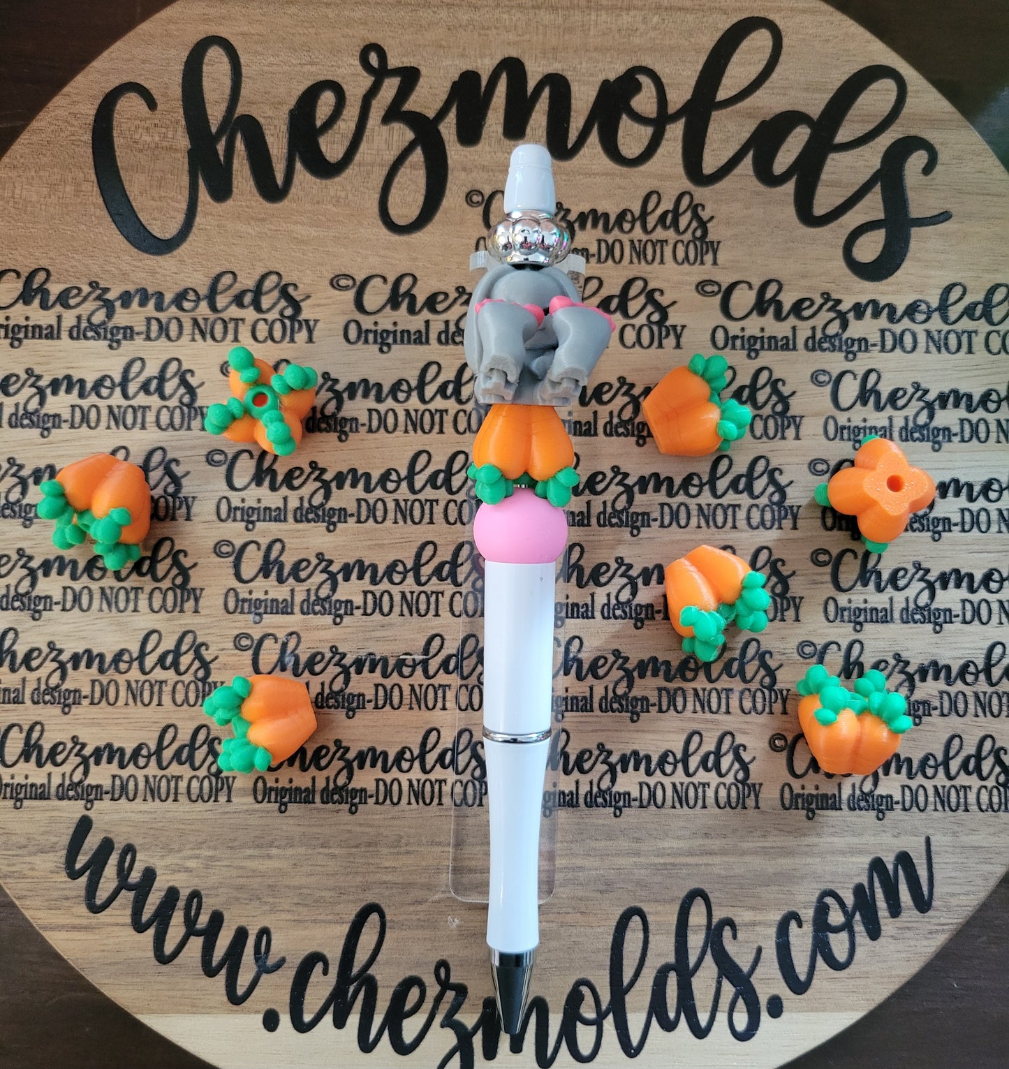 CE 3d printed focal Bead-carrot seat