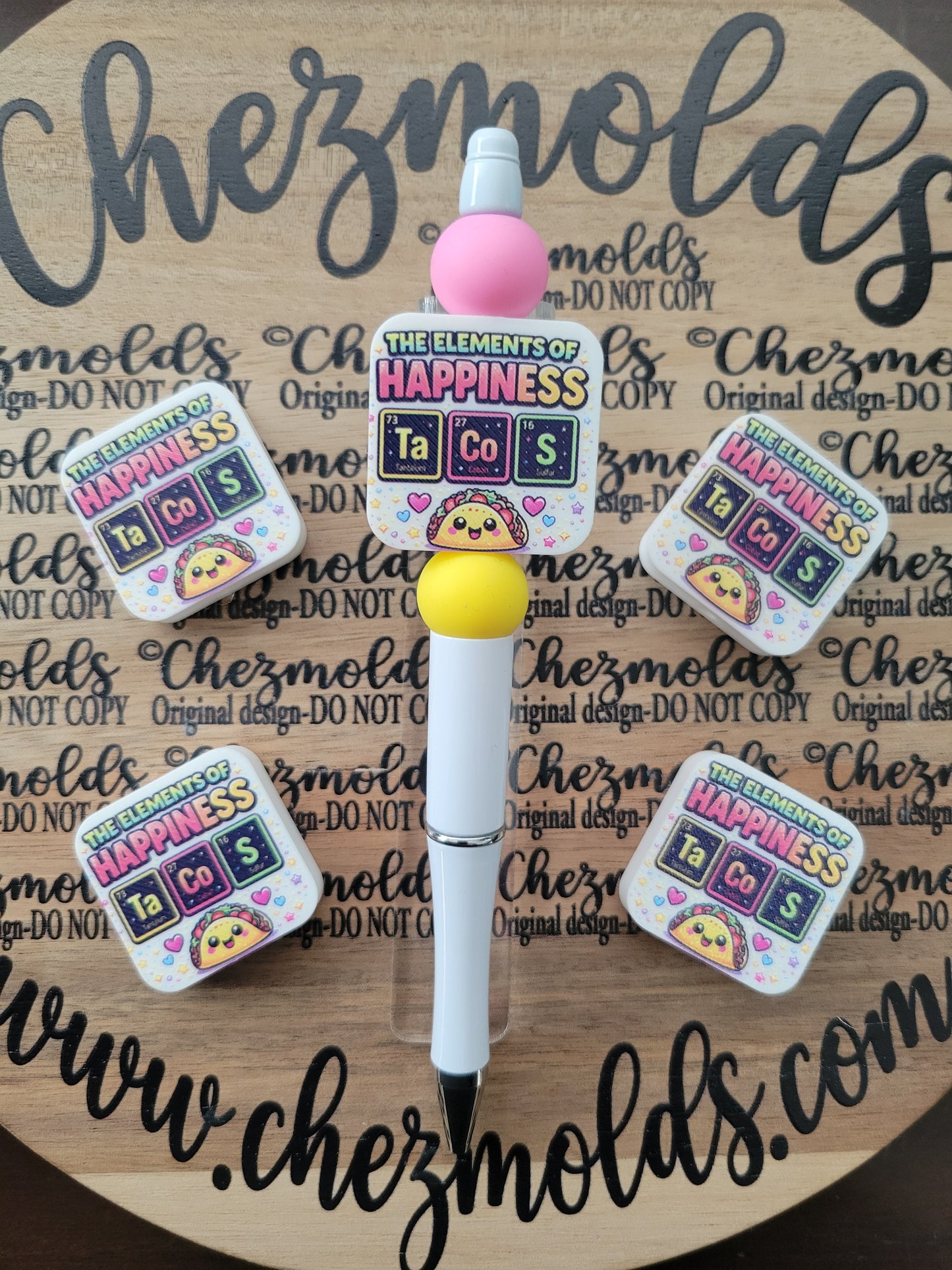 CE 3d printed focal Bead-Taco elements- CG exclusive design