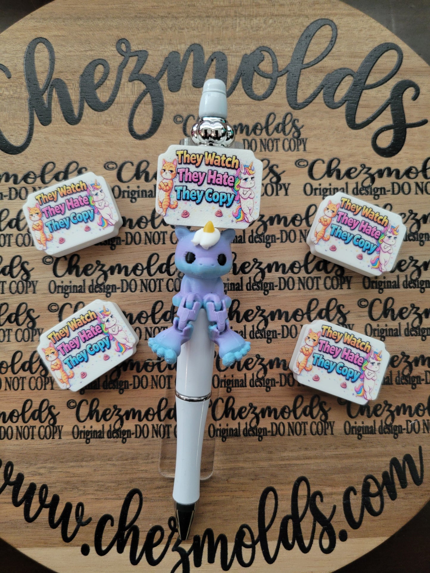 CE 3d printed focal Bead-watch/hate/copy- CG exclusive design