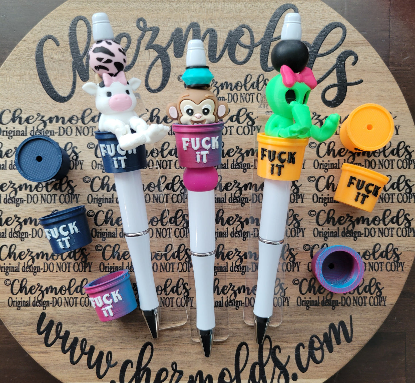 CE 3d printed focal Bead-F*ck it bucket