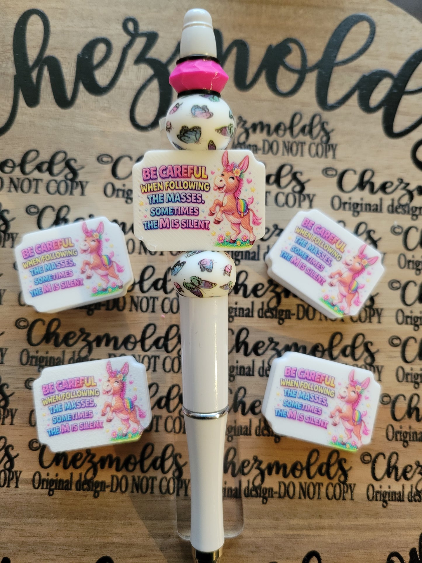 CE 3d printed focal Bead-careful following the masses- CG exclusive design