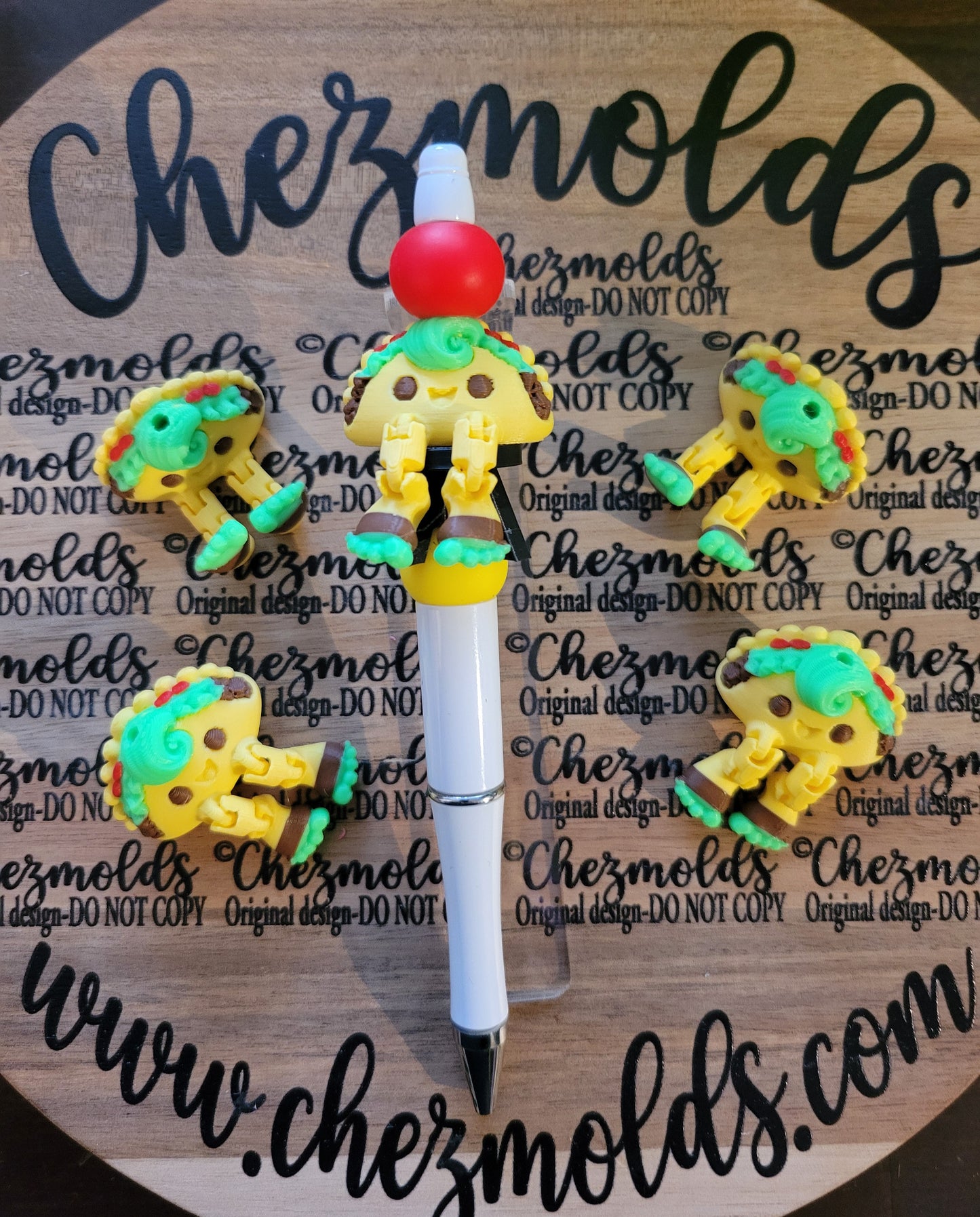 CE 3d printed focal bead-Tudey Taco kicker ( flexy feet )