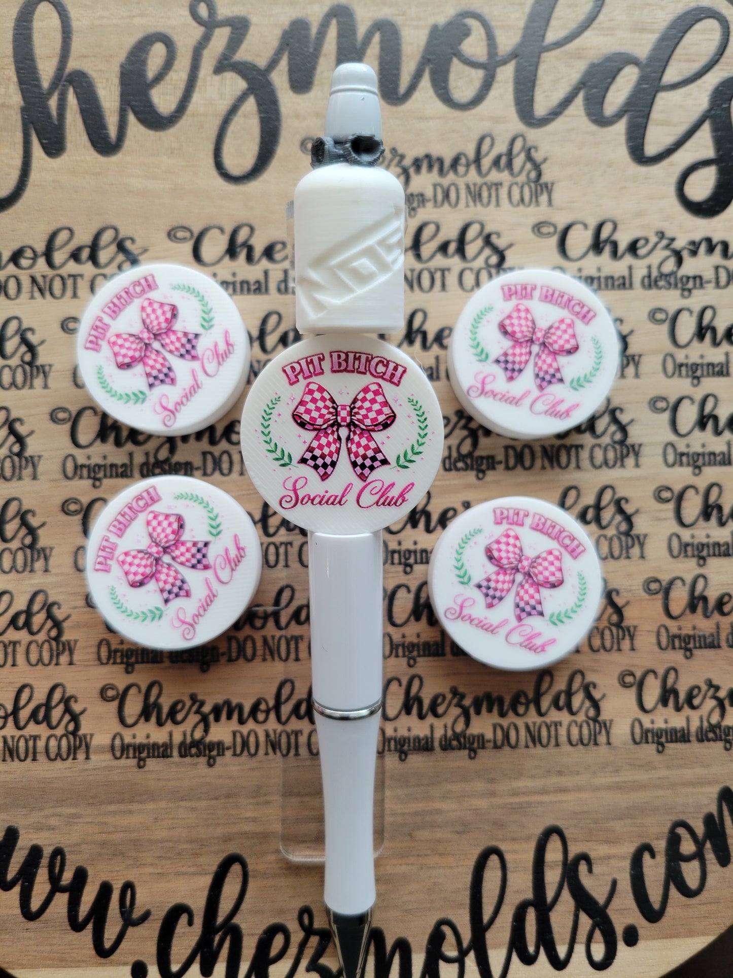CE 3d printed focal Bead-Pit B*itch- CG exclusive design