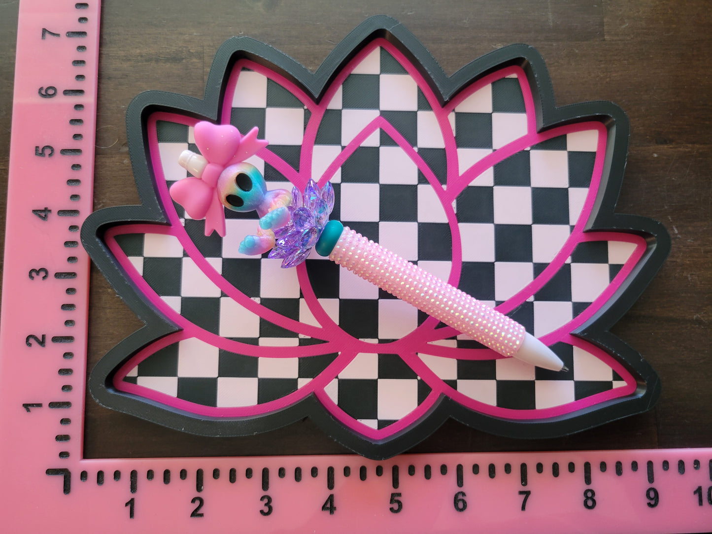 Bead Tray- checkered lotus