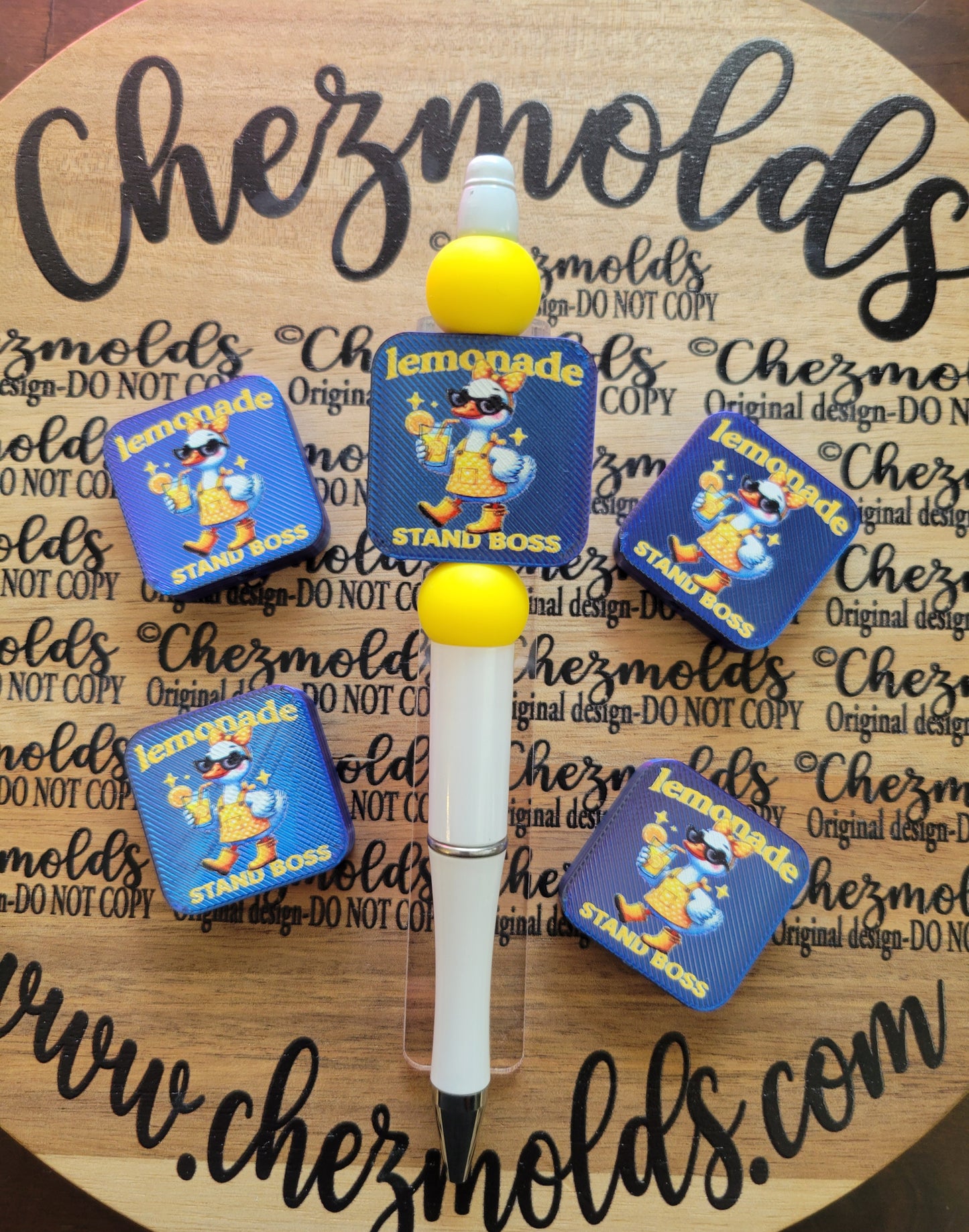 CE 3d printed focal Bead-lemonade stand boss- CG exclusive design