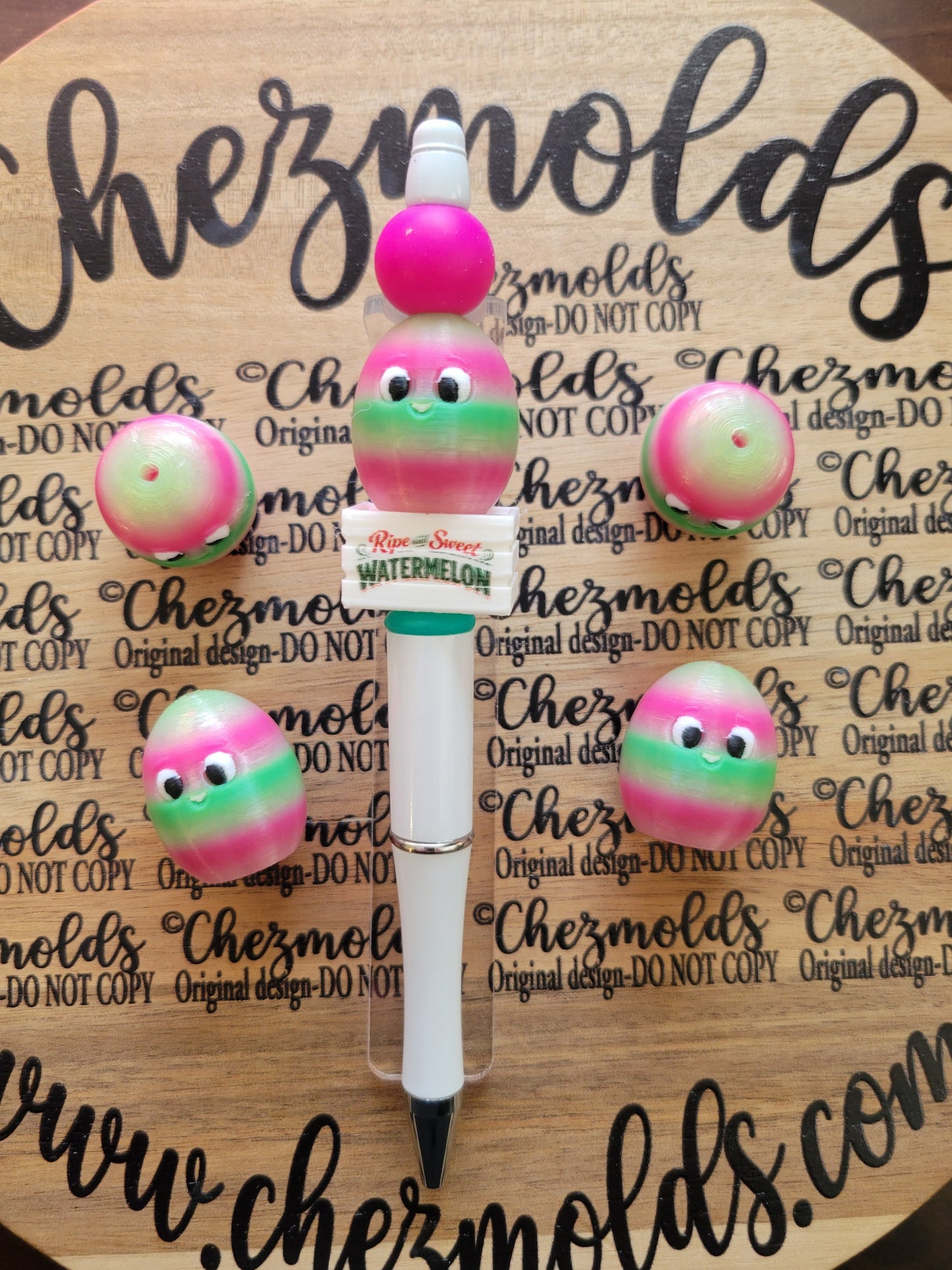 CE 3d printed focal Bead-Happy Watermelon NONK